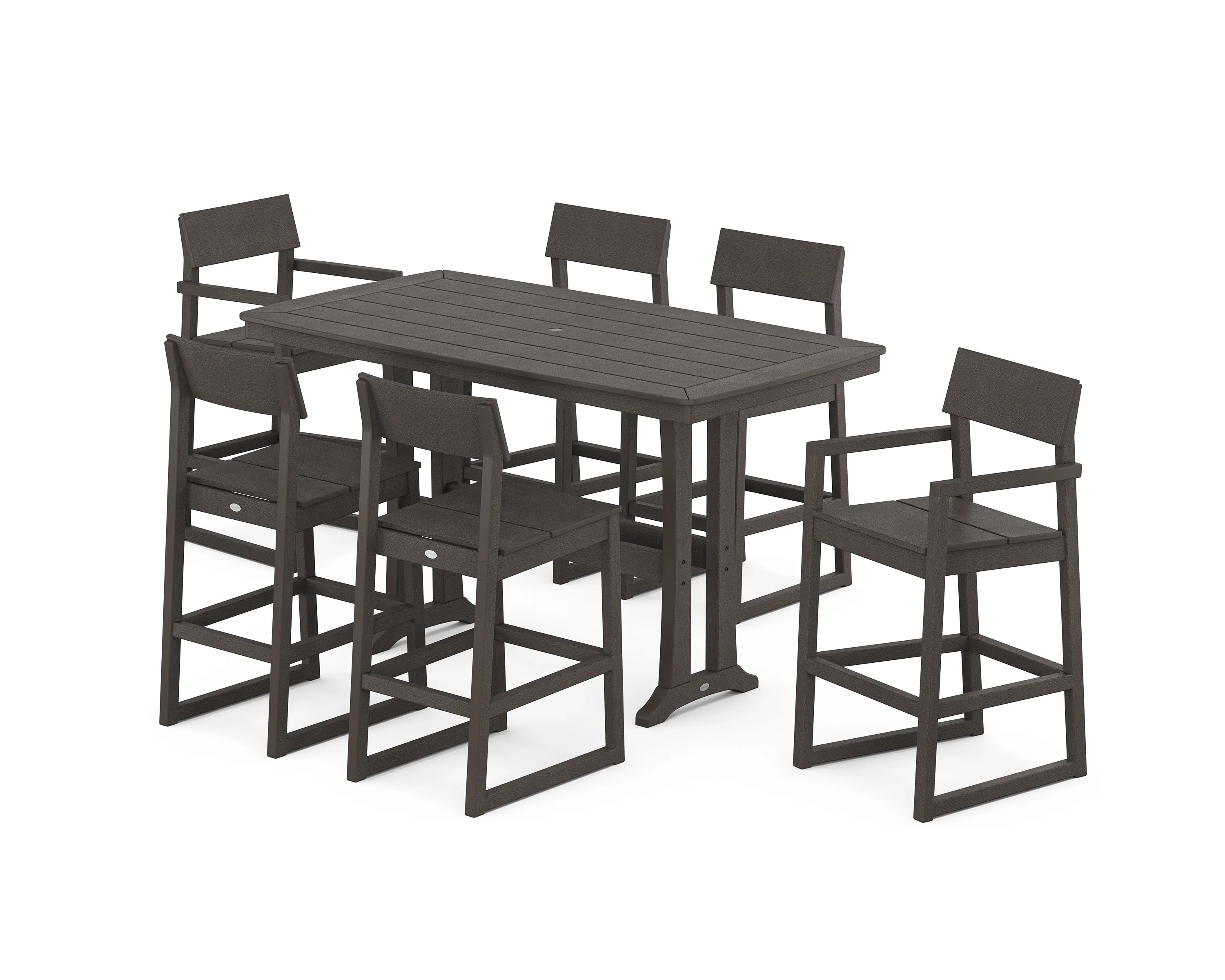 EDGE 7-Piece Bar Set with Trestle Legs - Image 8