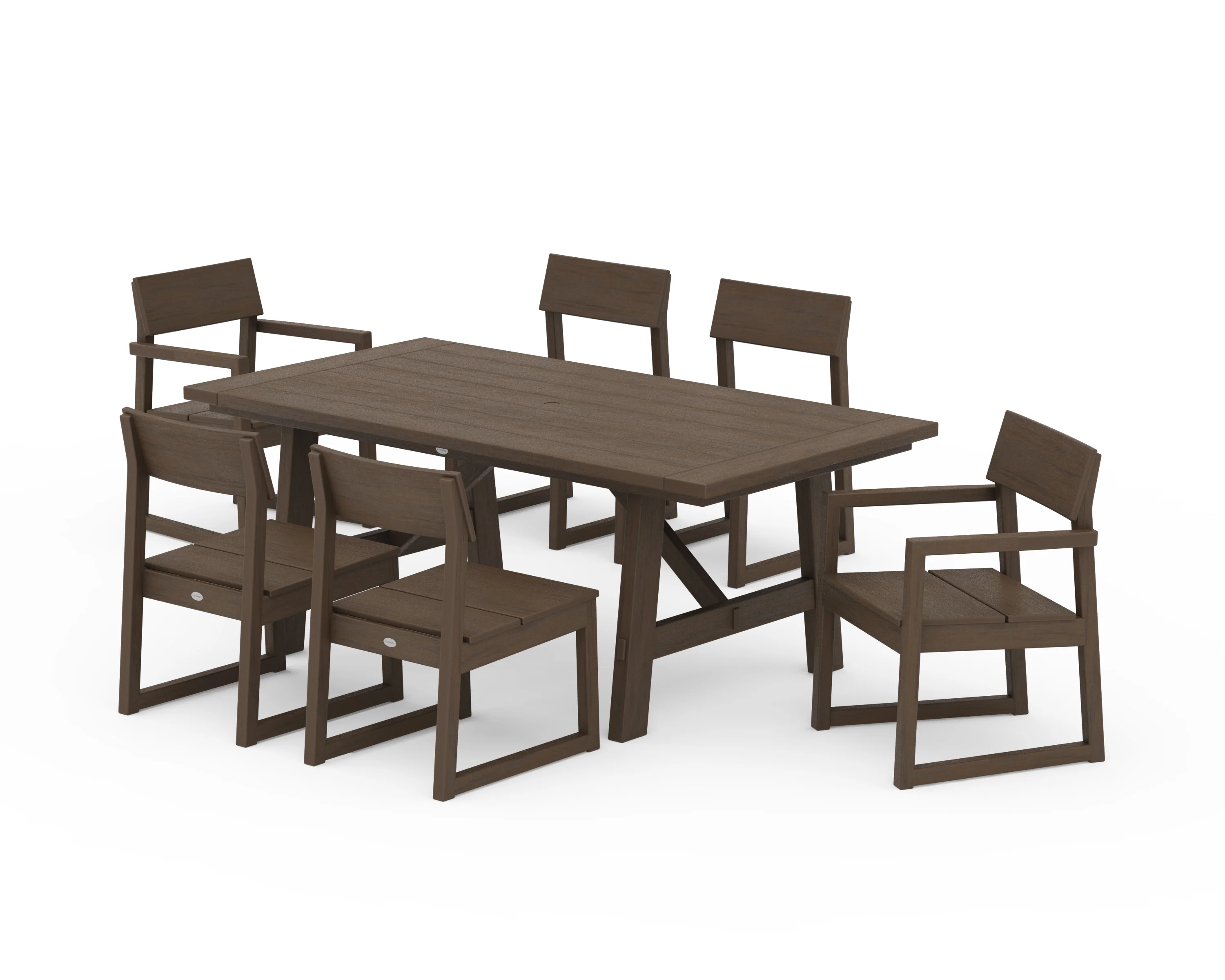 EDGE 7-Piece Rustic Farmhouse Dining Set - Image 14