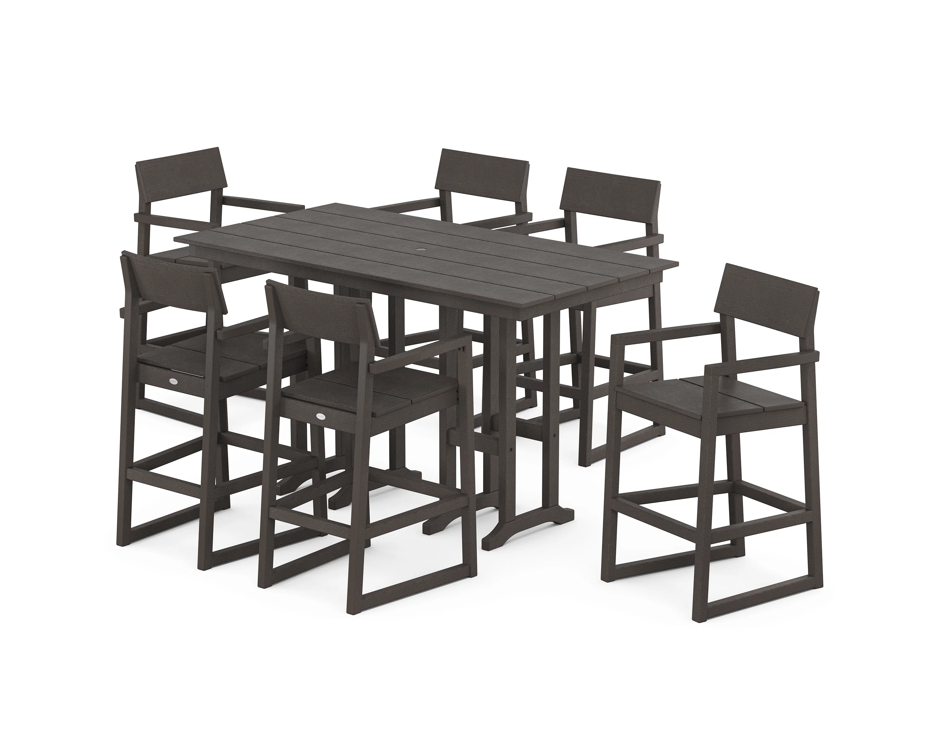 EDGE Arm Chair 7-Piece Farmhouse Bar Set - Image 10