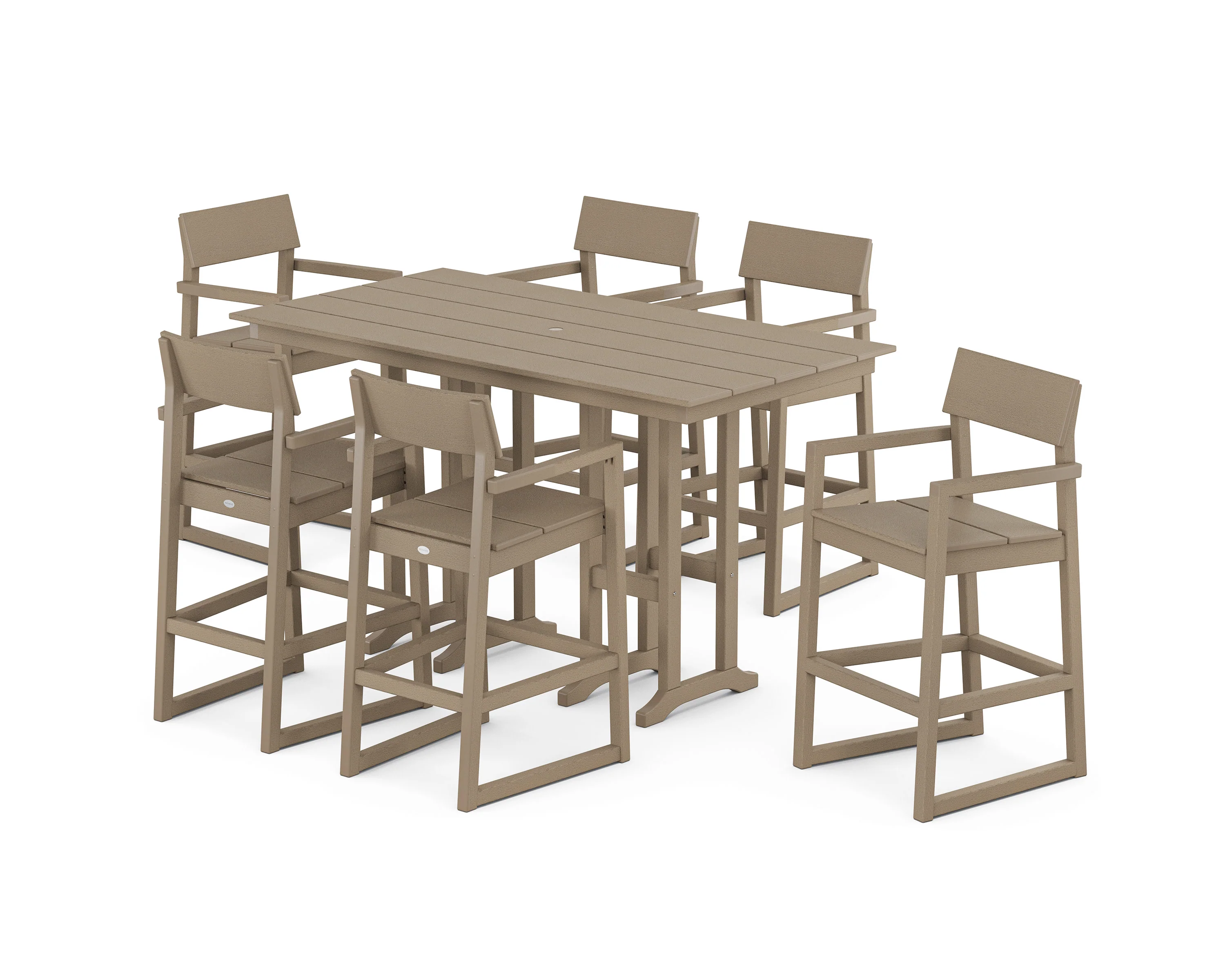 EDGE Arm Chair 7-Piece Farmhouse Bar Set - Image 4