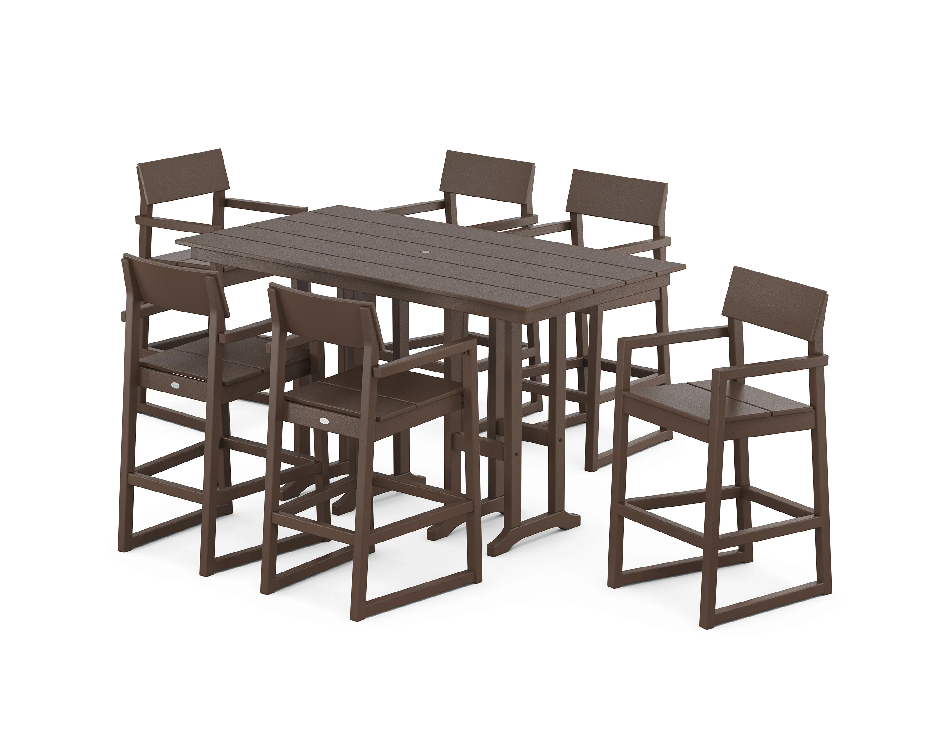 EDGE Arm Chair 7-Piece Farmhouse Bar Set - Image 5