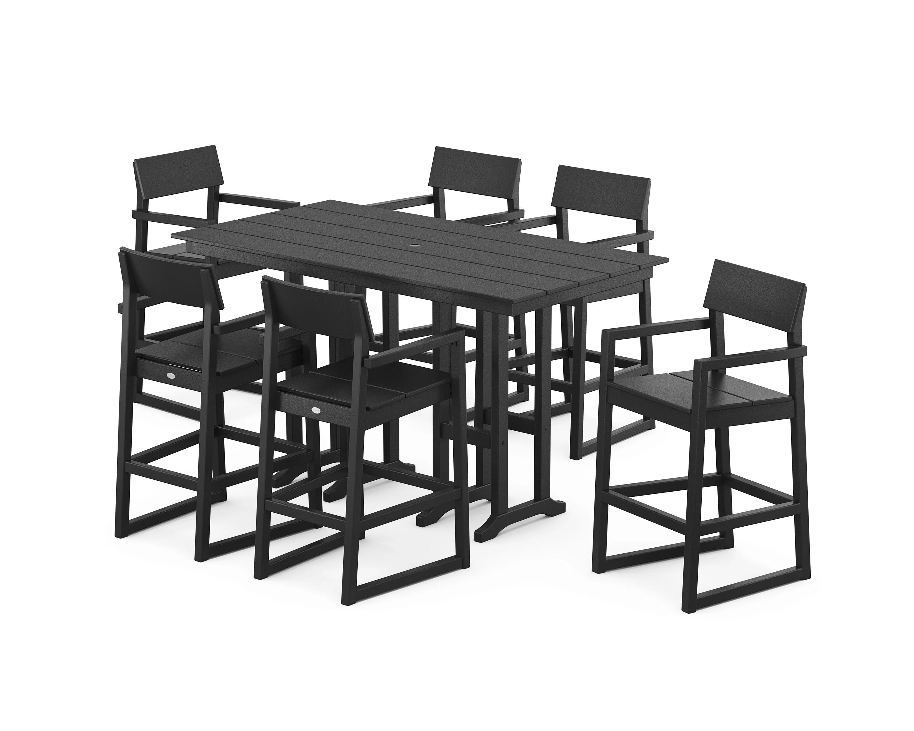 EDGE Arm Chair 7-Piece Farmhouse Bar Set - Image 8