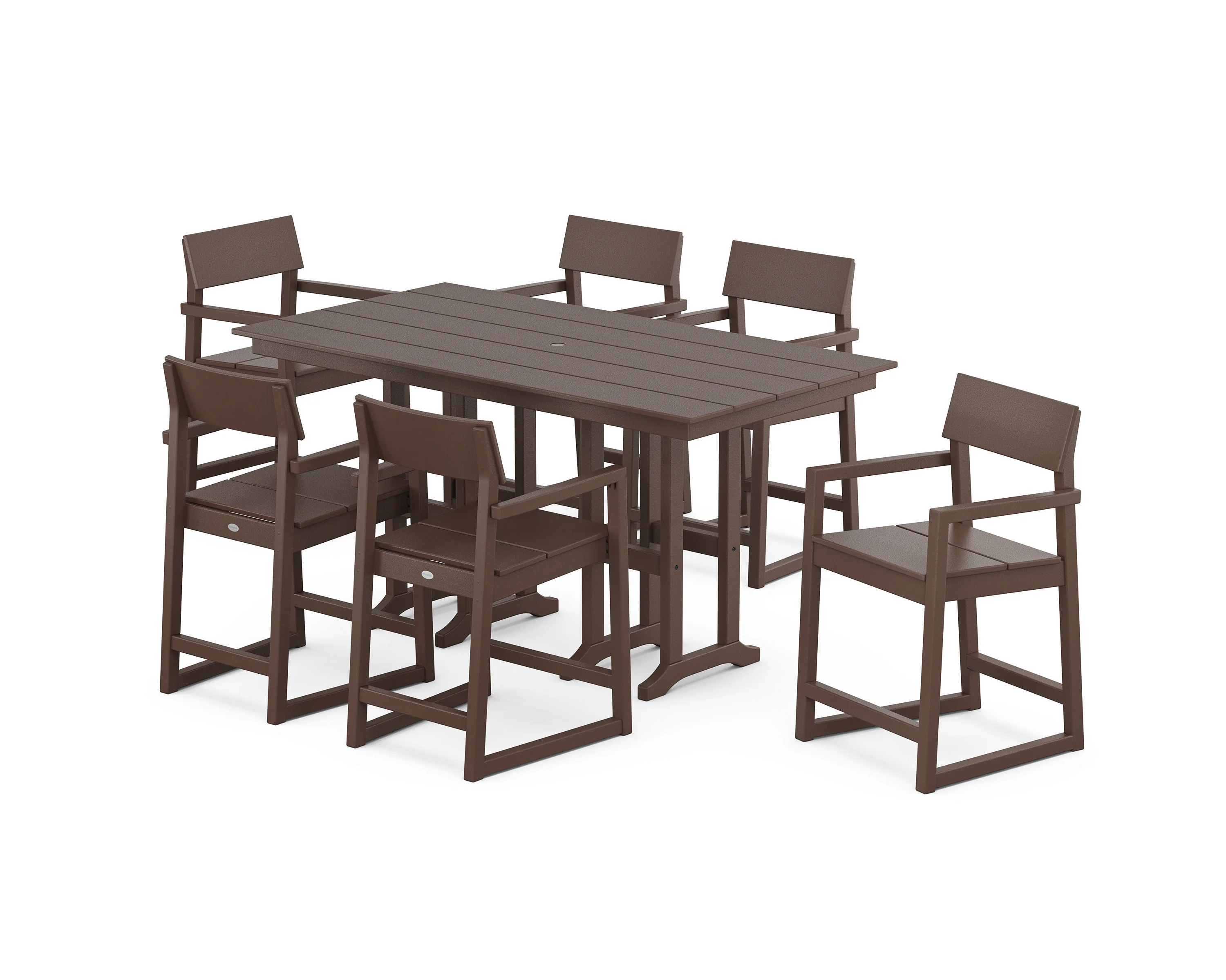EDGE Arm Chair 7-Piece Farmhouse Counter Set - Image 11