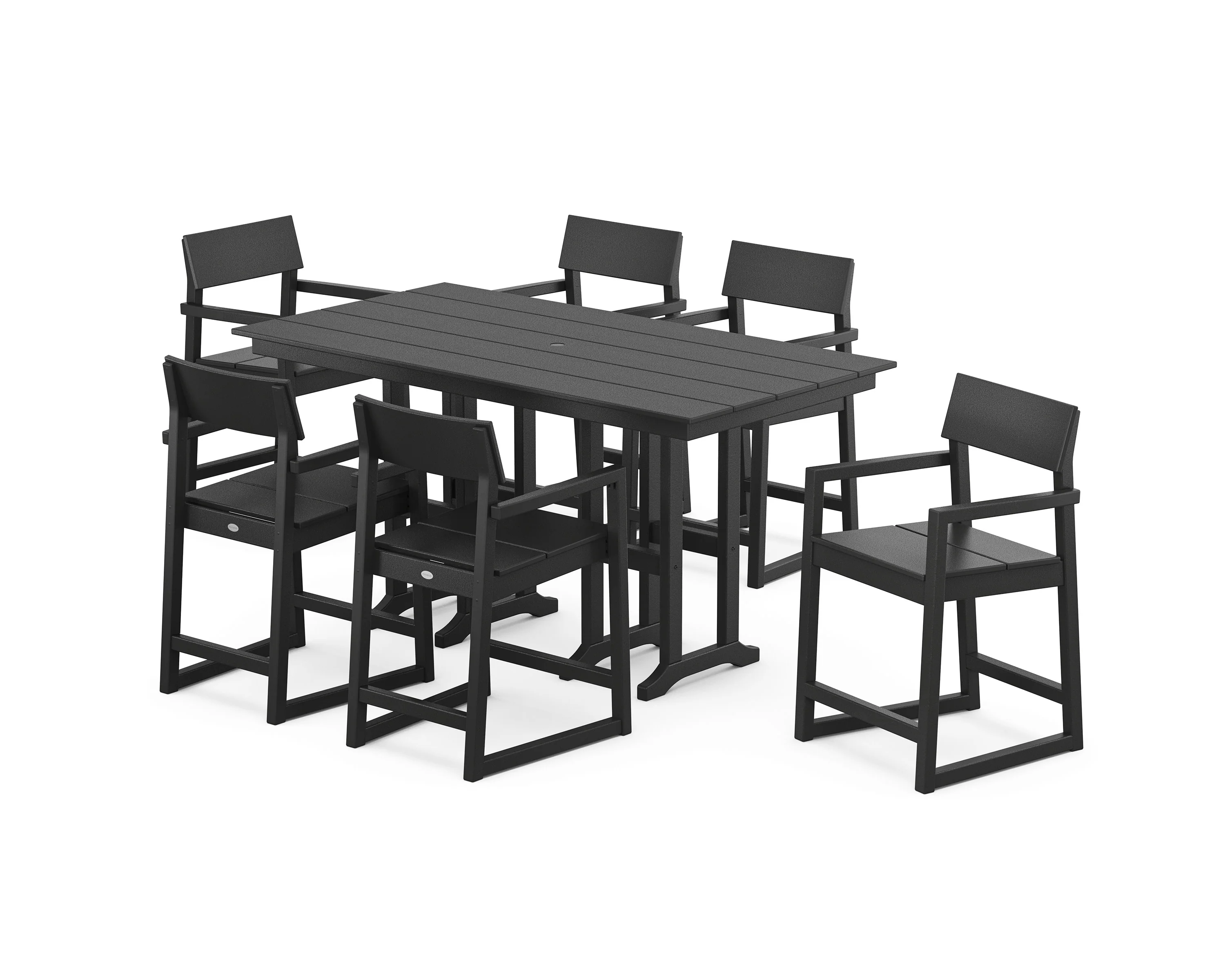 EDGE Arm Chair 7-Piece Farmhouse Counter Set - Image 3
