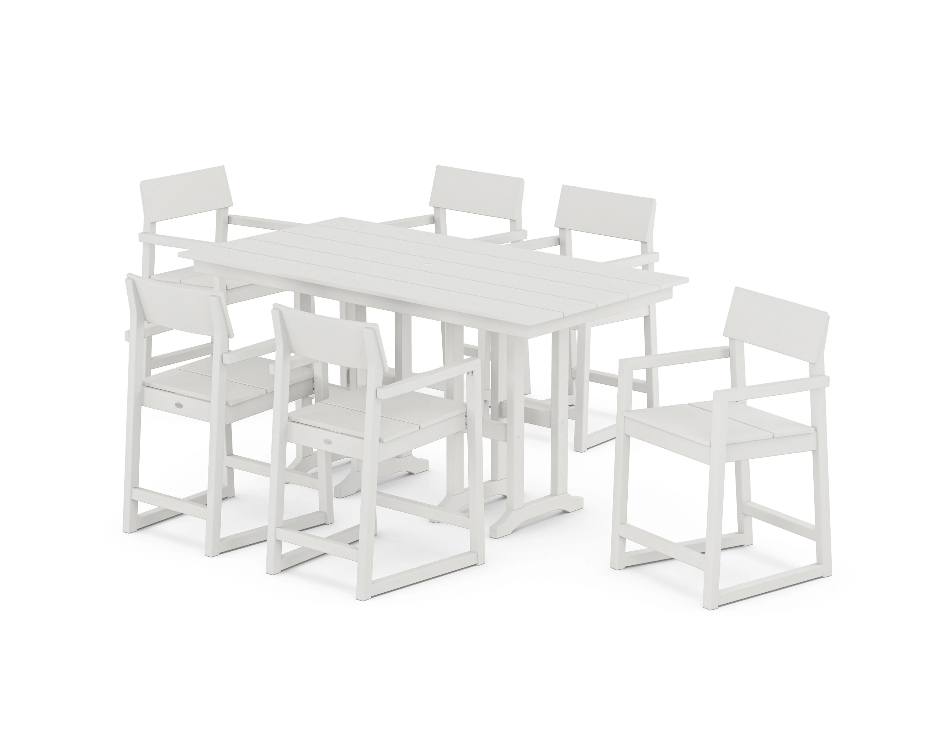 EDGE Arm Chair 7-Piece Farmhouse Counter Set - Image 5