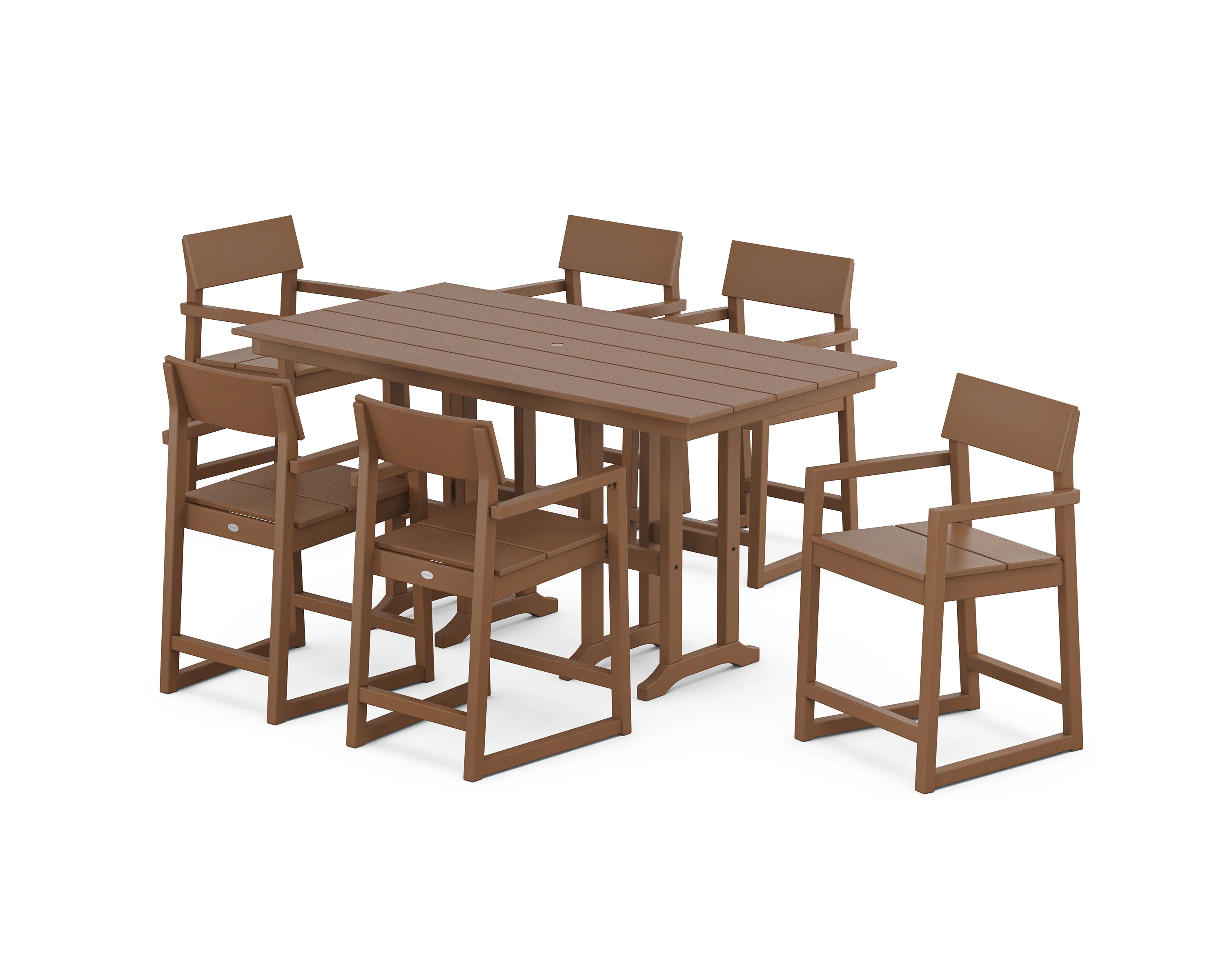 EDGE Arm Chair 7-Piece Farmhouse Counter Set - Image 6