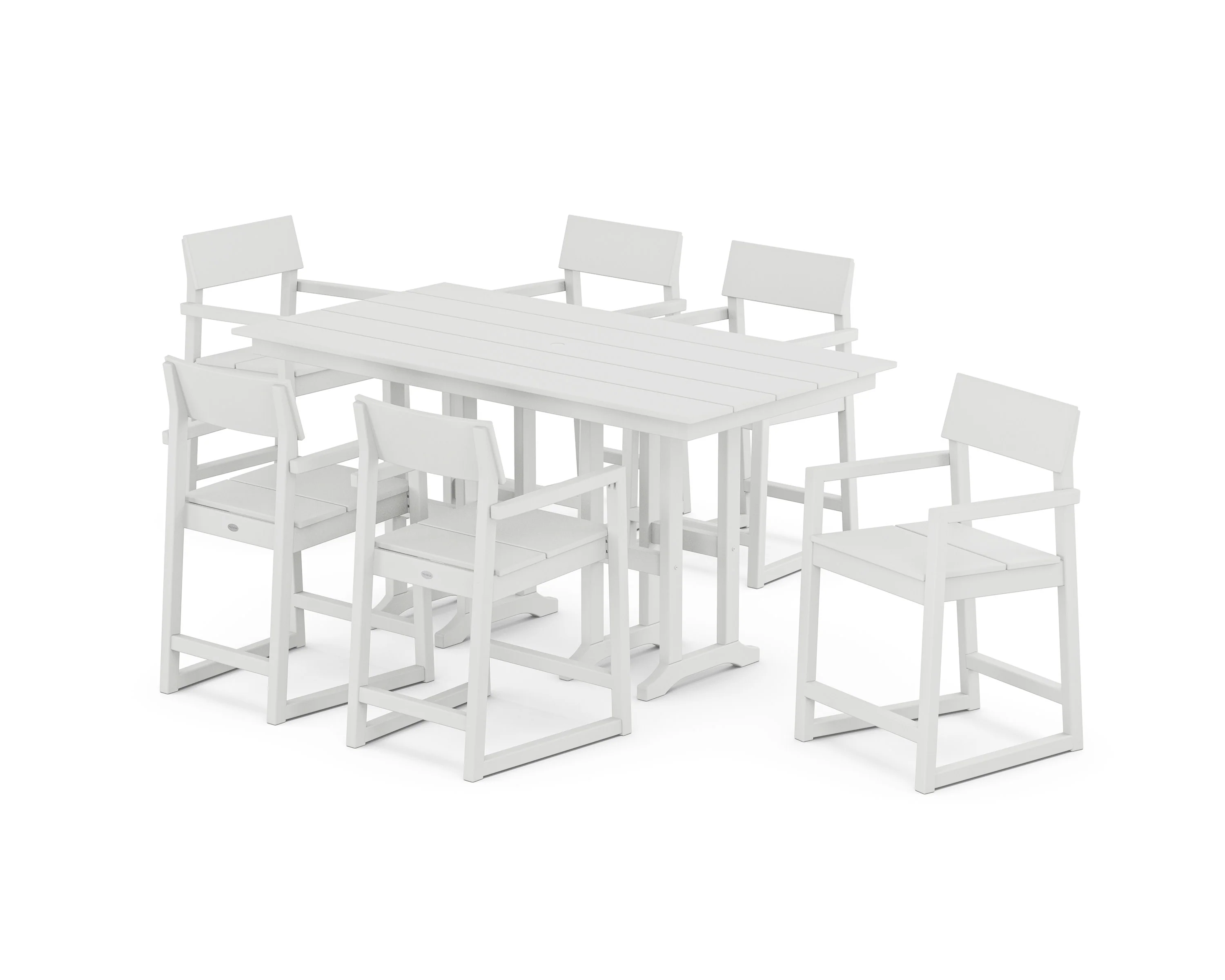 EDGE Arm Chair 7-Piece Farmhouse Counter Set - Image 7