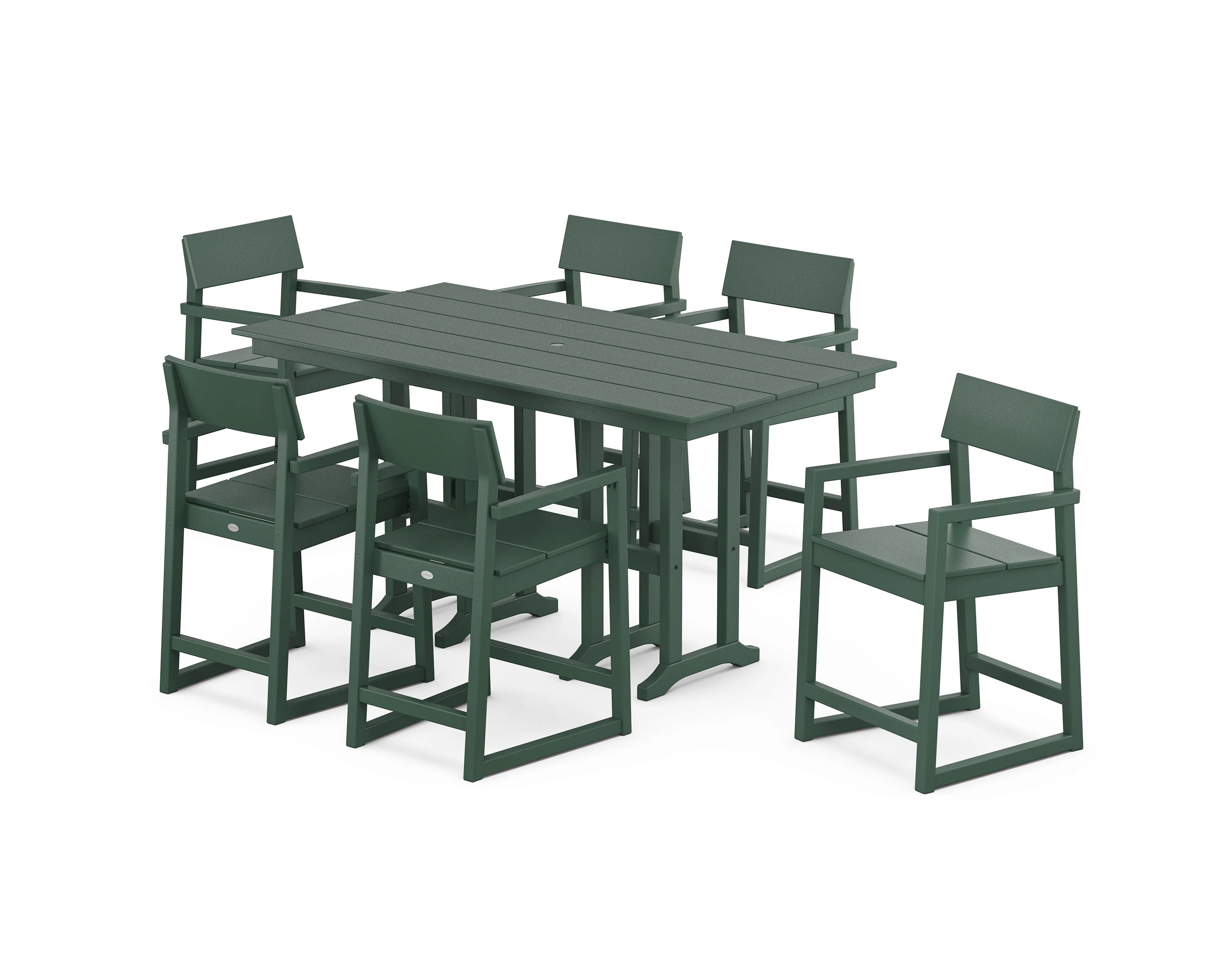 EDGE Arm Chair 7-Piece Farmhouse Counter Set - Image 8