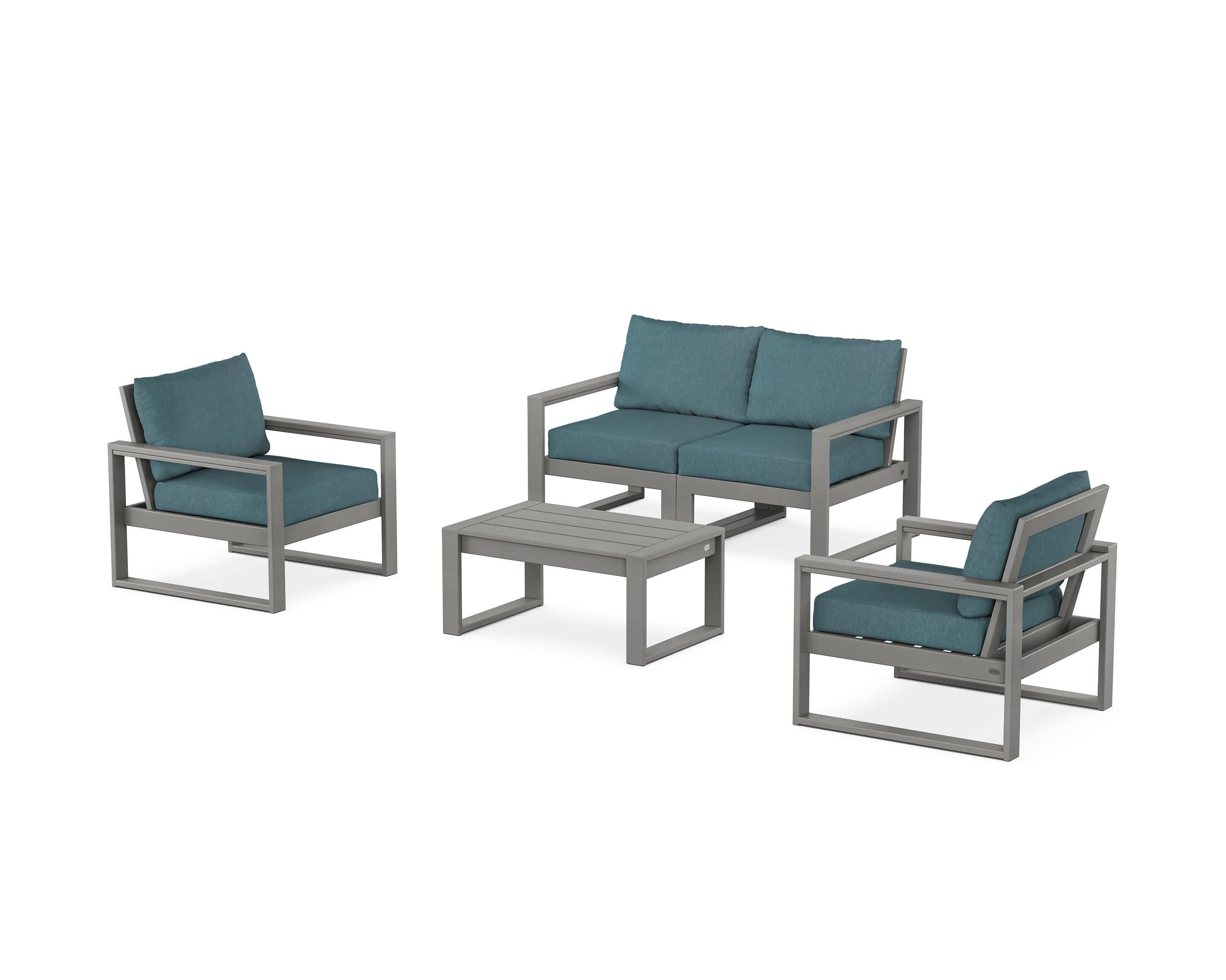 EDGE Sectional 4-Piece Deep Seating Set with Loveseat - Image 92