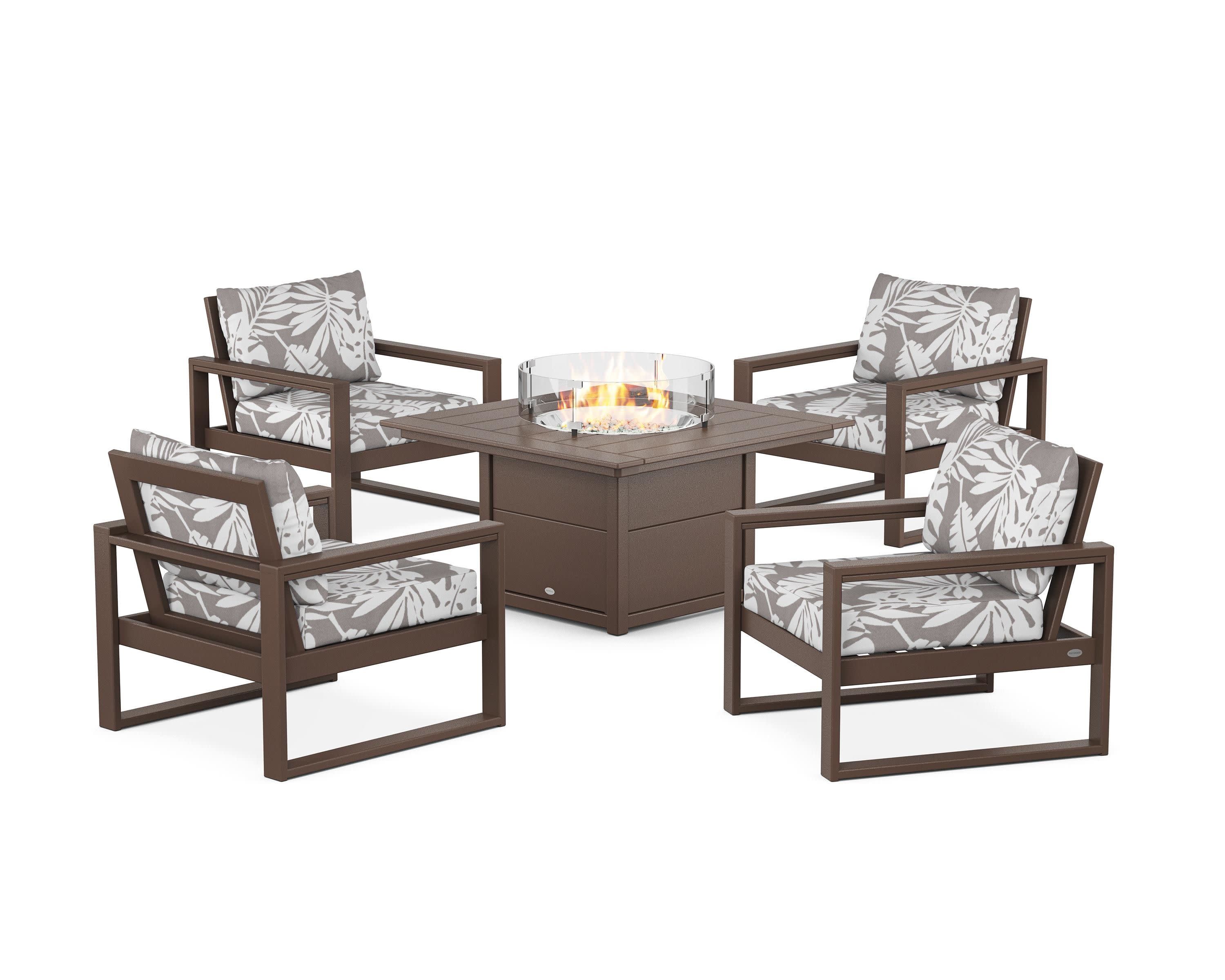EDGE Sectional 5-Piece Deep Seating Set with Fire Pit Table - Image 10
