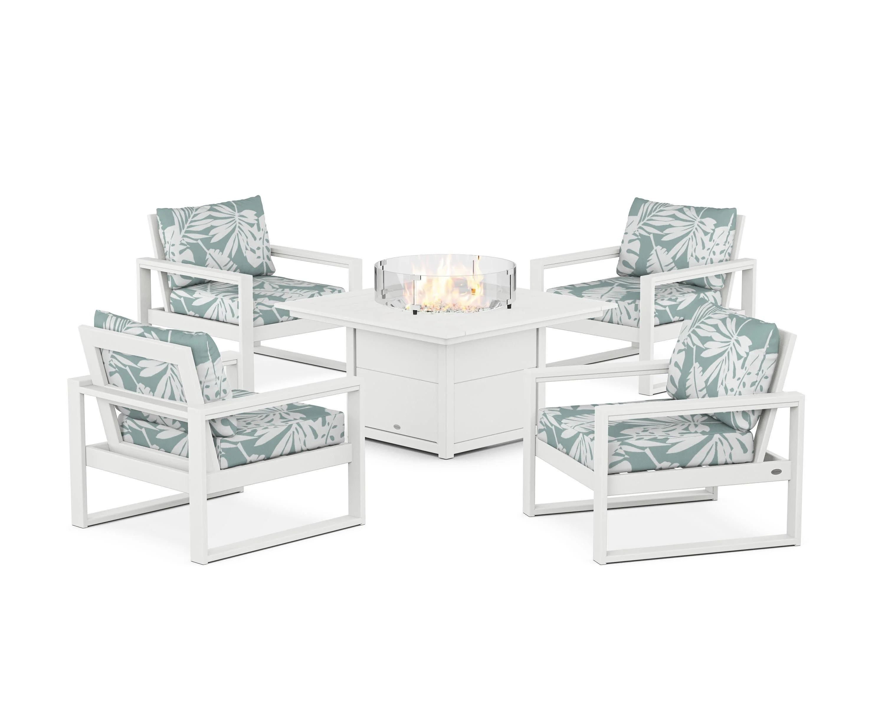 EDGE Sectional 5-Piece Deep Seating Set with Fire Pit Table - Image 104
