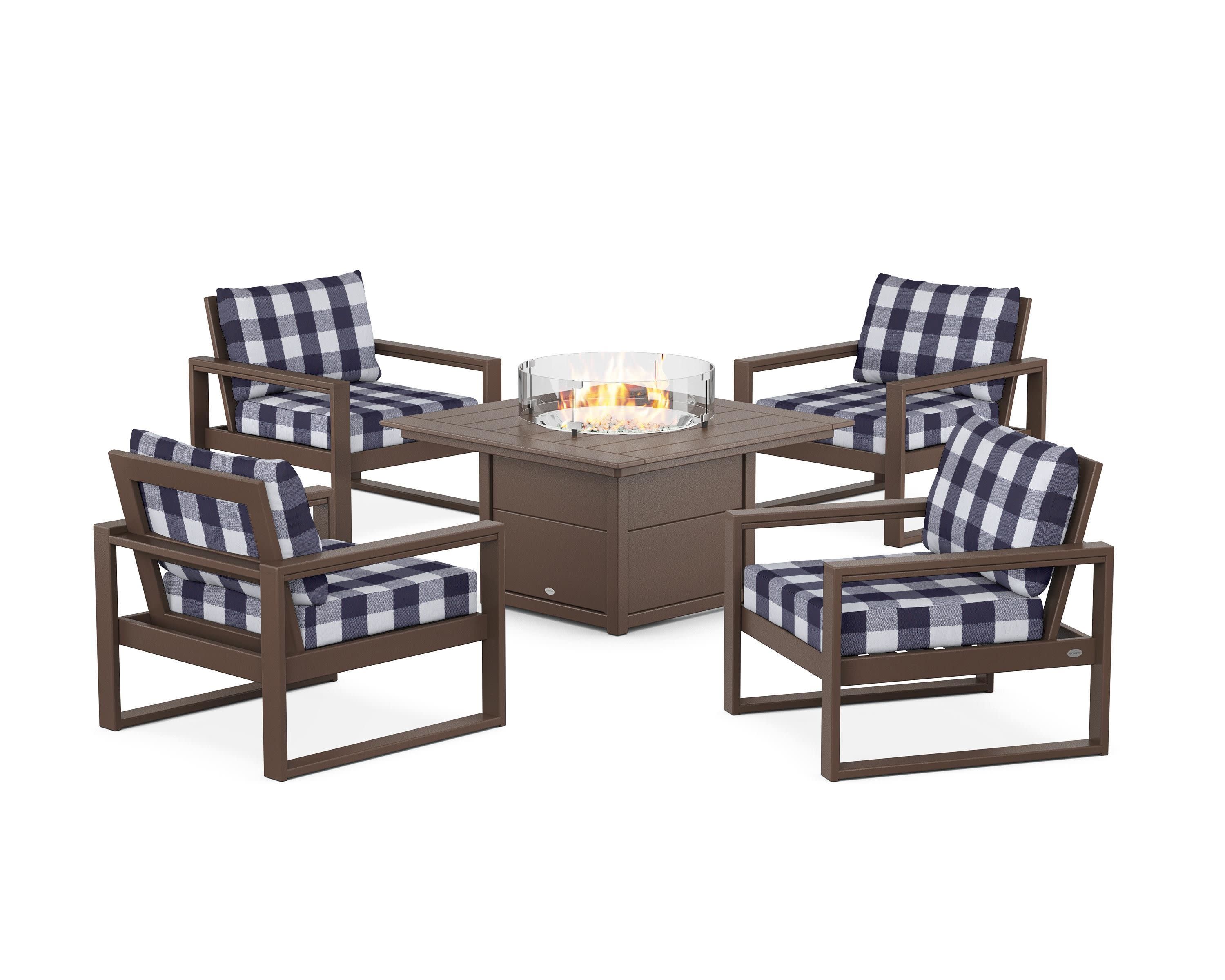 EDGE Sectional 5-Piece Deep Seating Set with Fire Pit Table - Image 113