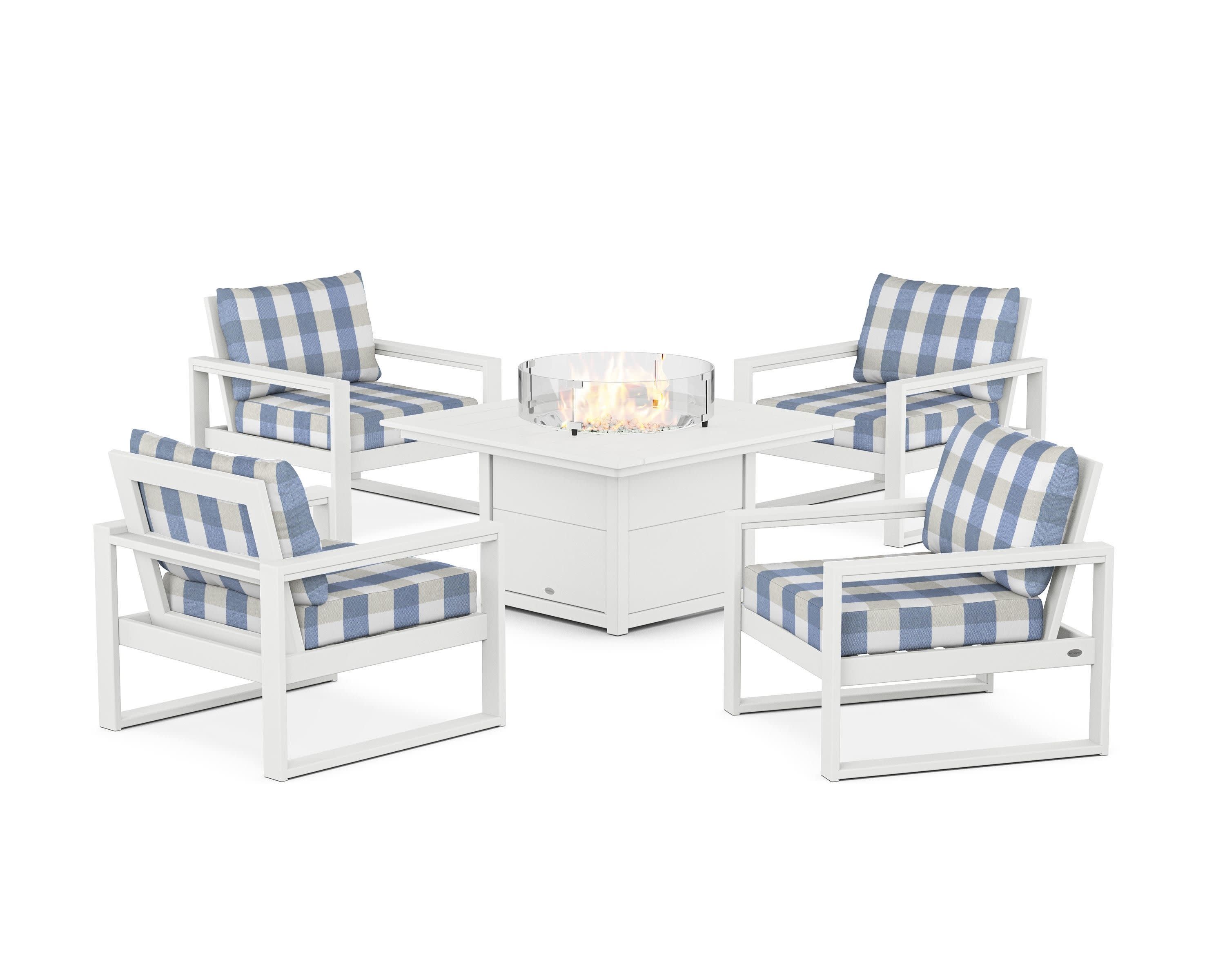 EDGE Sectional 5-Piece Deep Seating Set with Fire Pit Table - Image 134