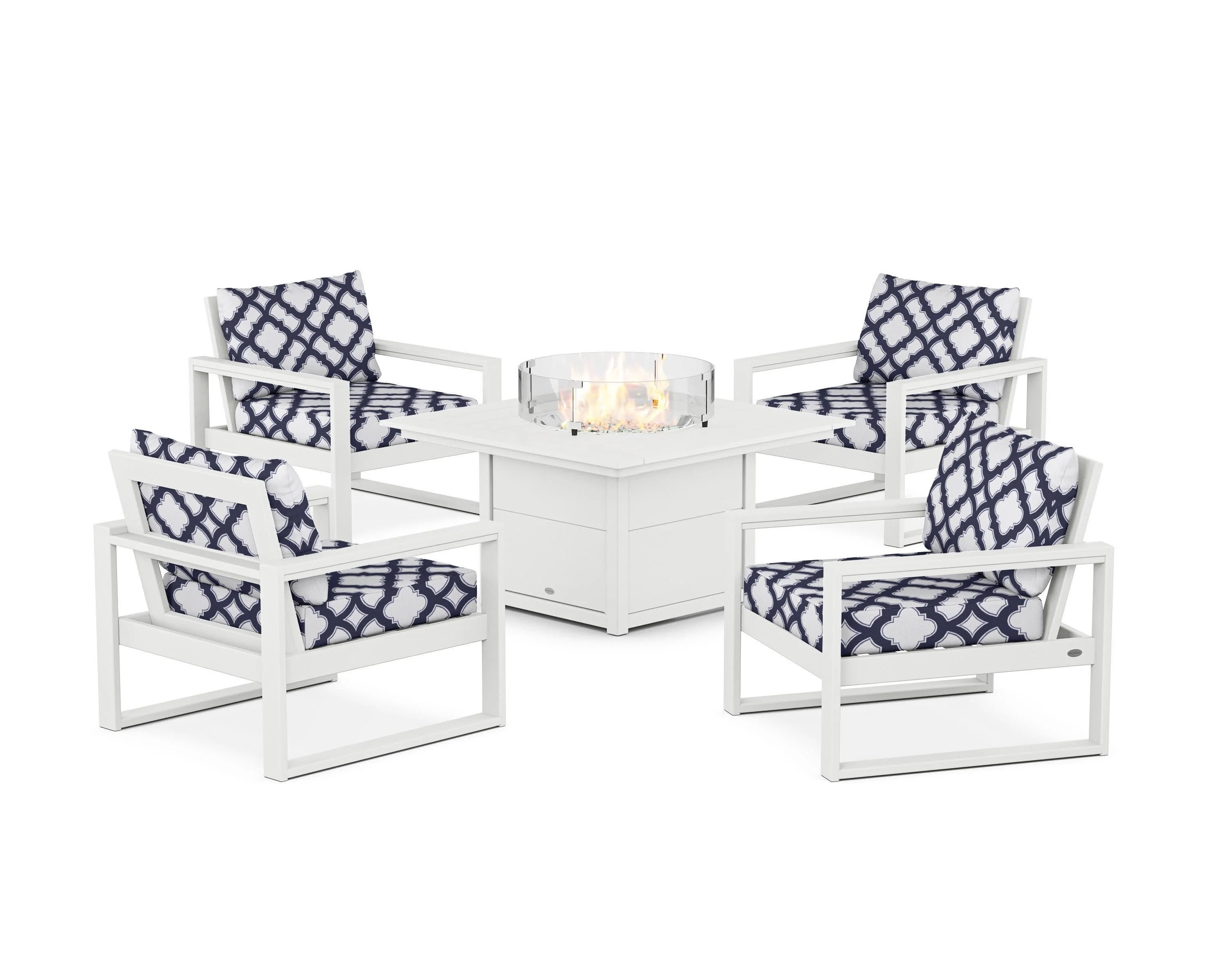 EDGE Sectional 5-Piece Deep Seating Set with Fire Pit Table - Image 157