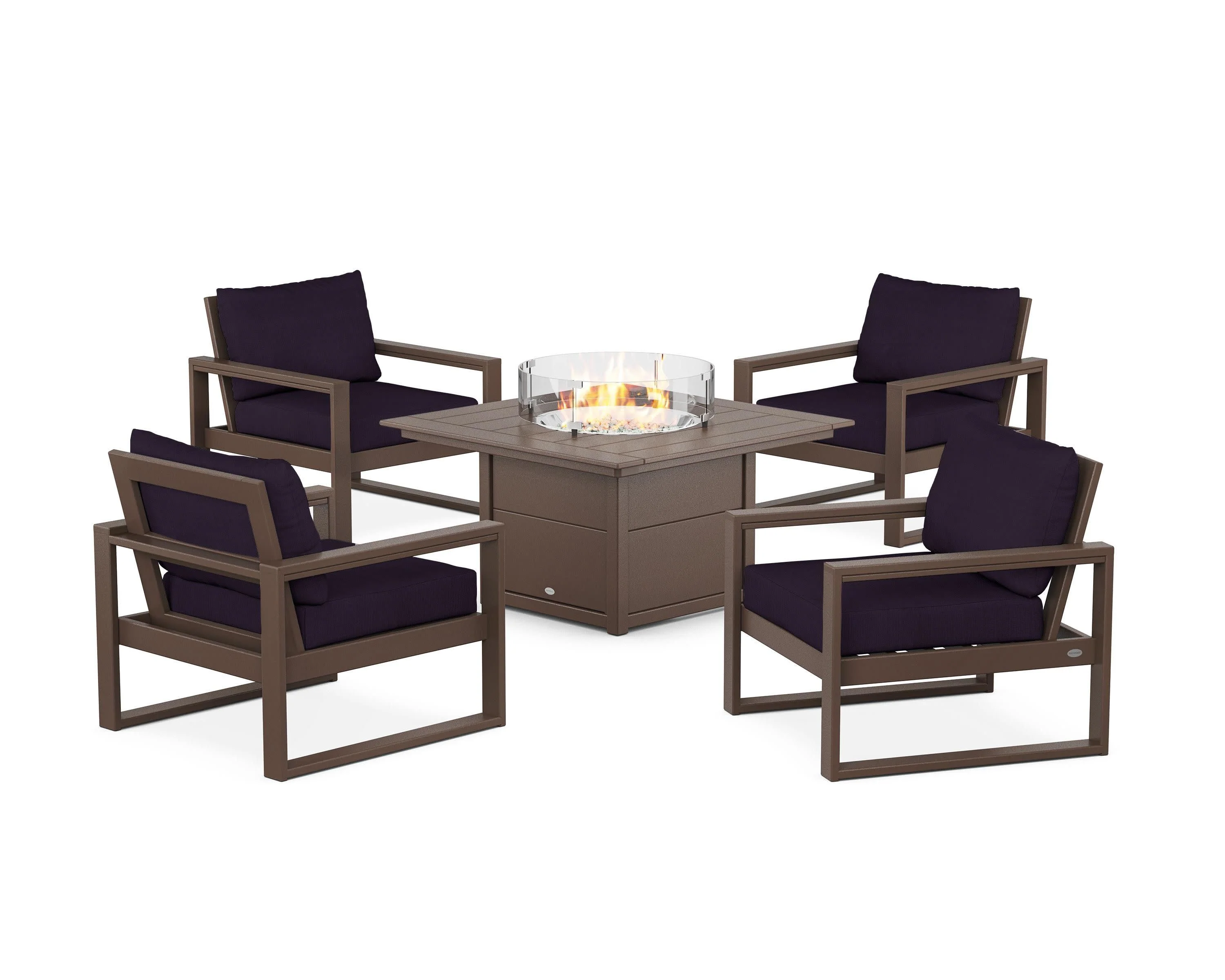 EDGE Sectional 5-Piece Deep Seating Set with Fire Pit Table - Image 160