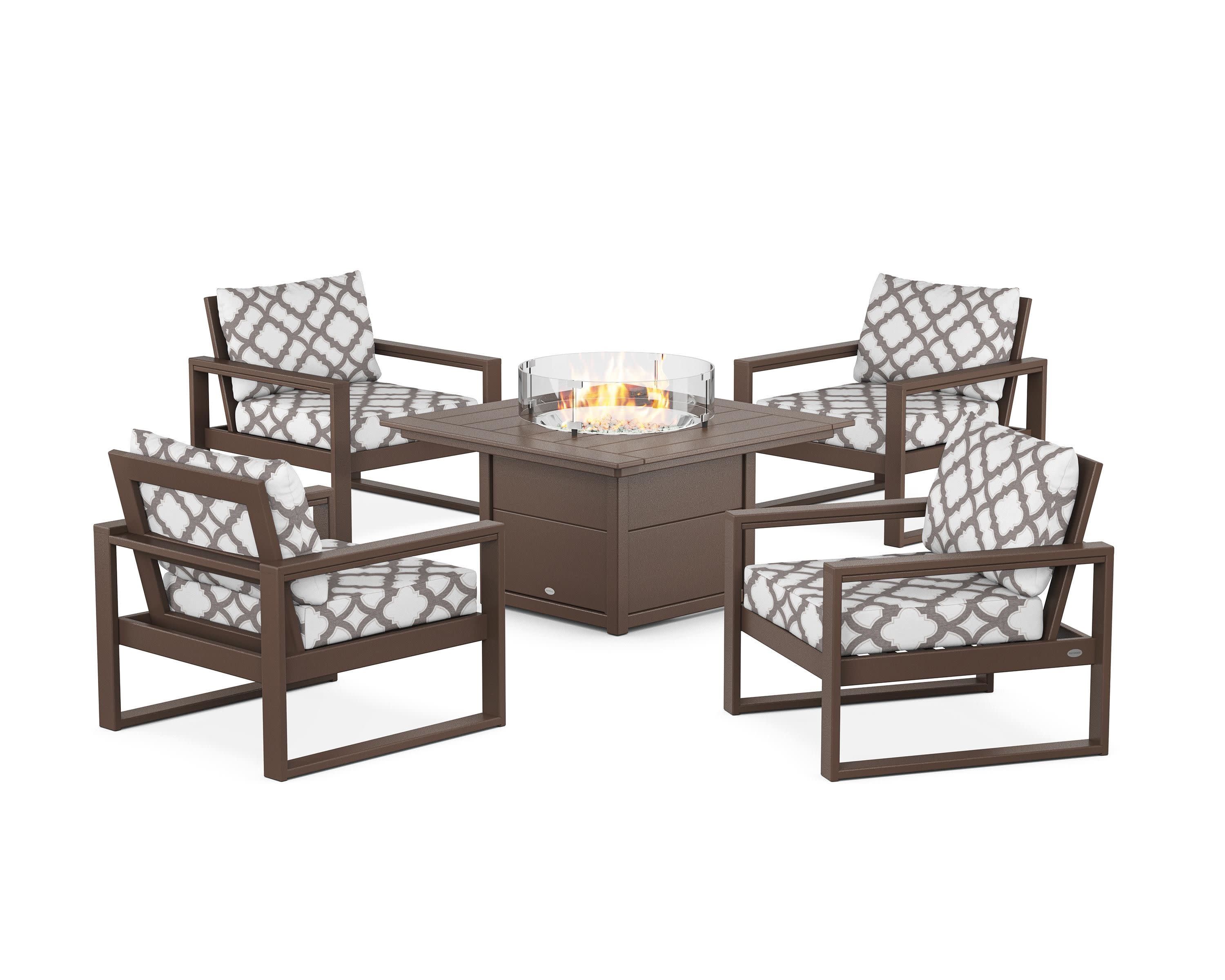EDGE Sectional 5-Piece Deep Seating Set with Fire Pit Table - Image 172