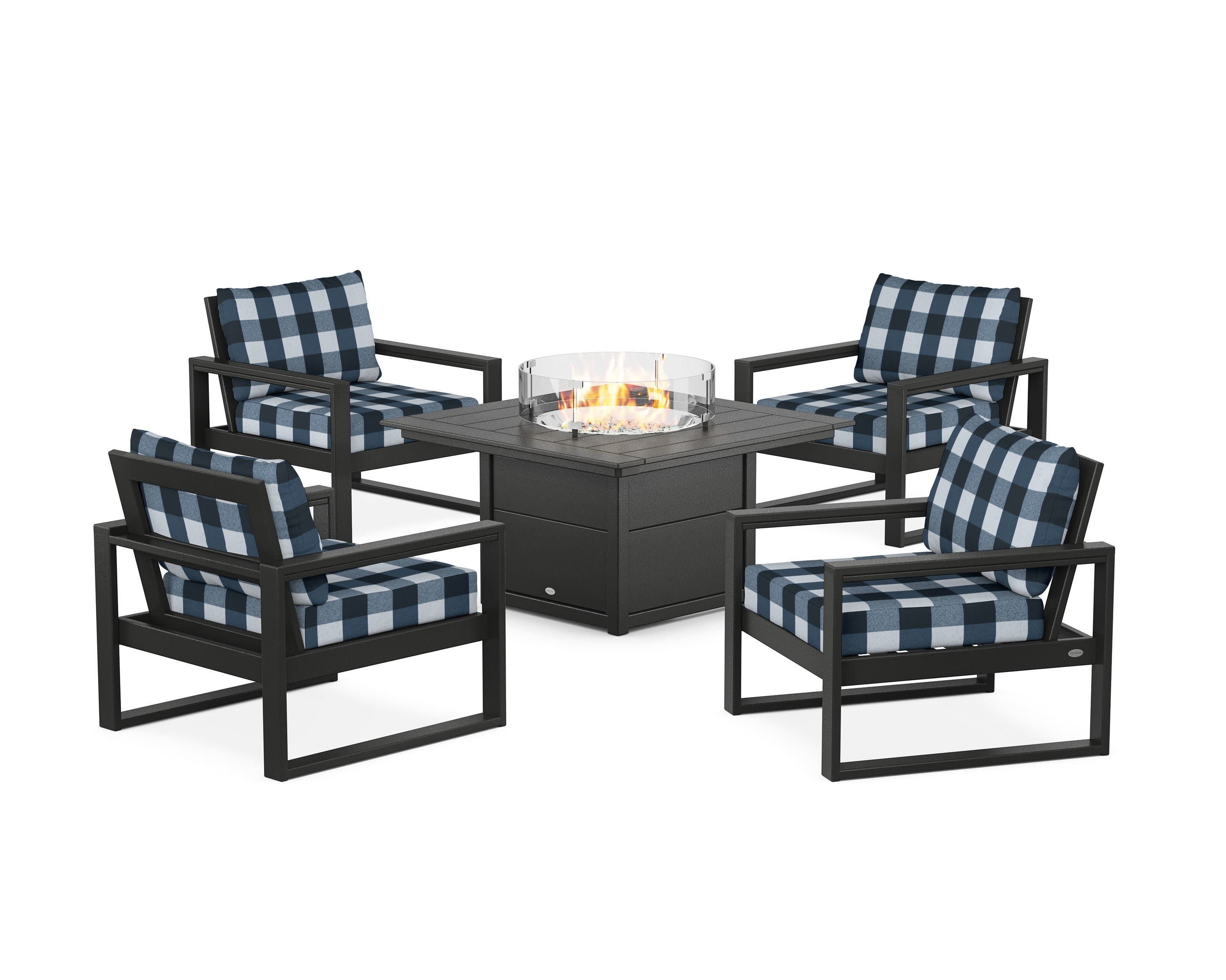 EDGE Sectional 5-Piece Deep Seating Set with Fire Pit Table - Image 189