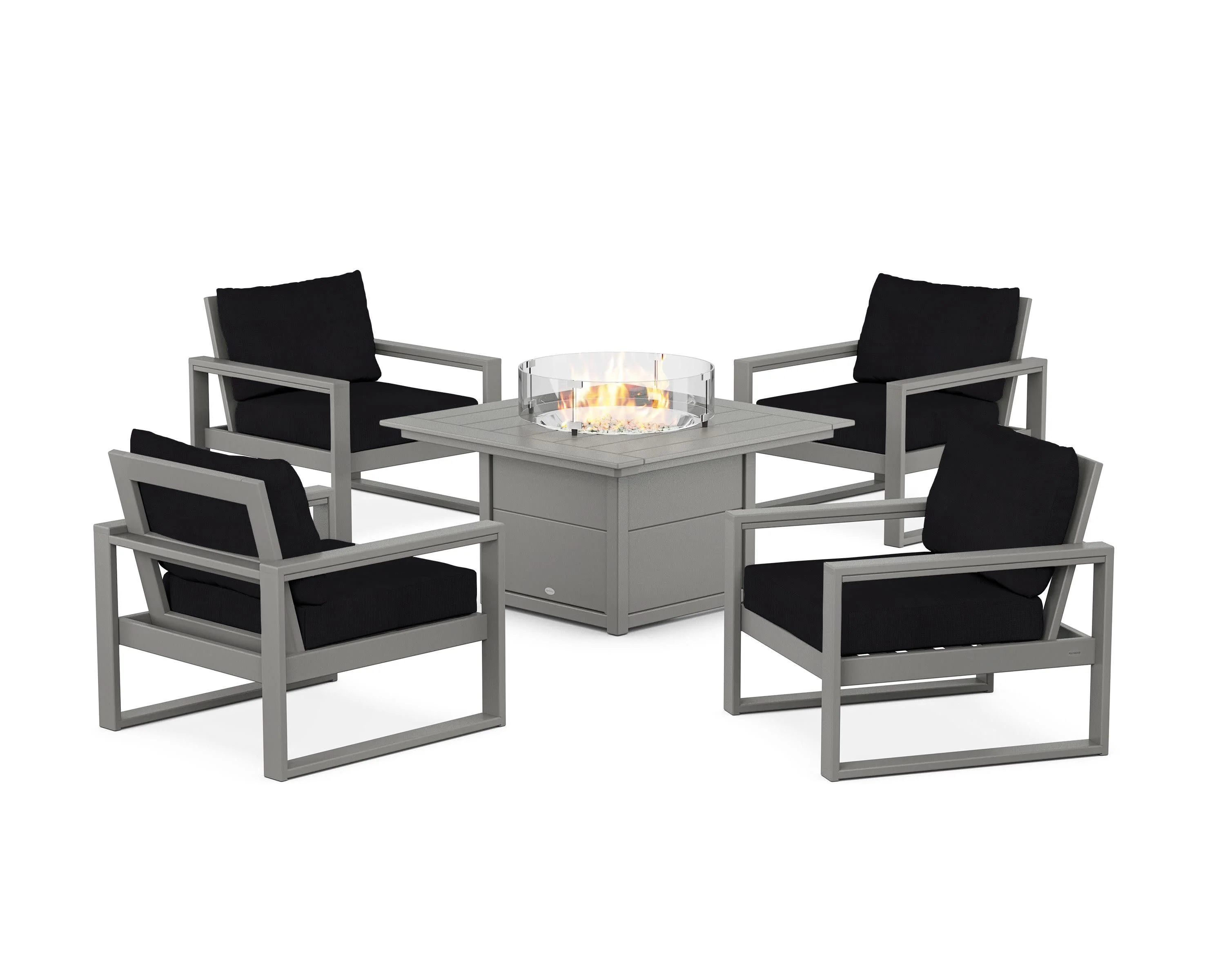 EDGE Sectional 5-Piece Deep Seating Set with Fire Pit Table - Image 198