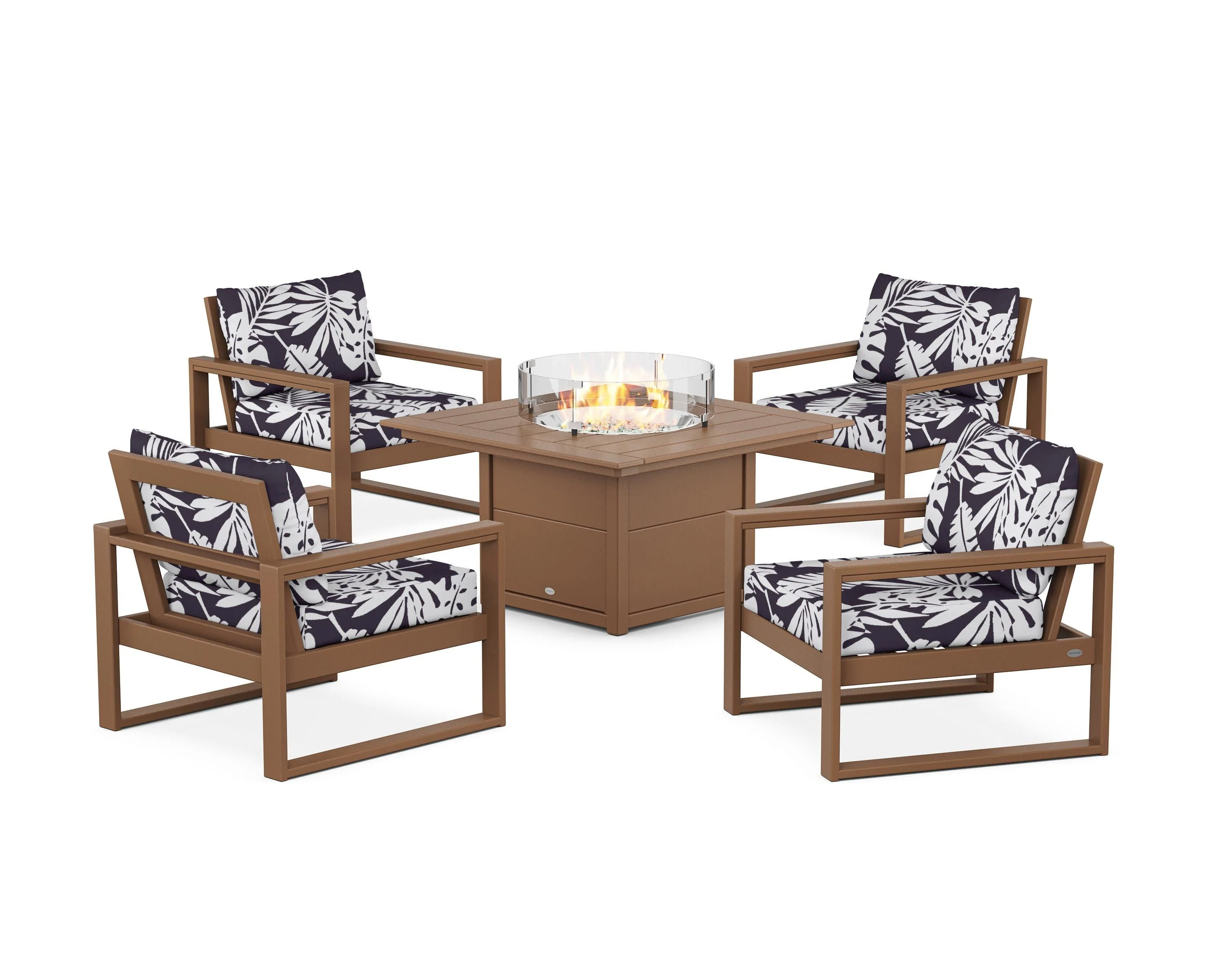 EDGE Sectional 5-Piece Deep Seating Set with Fire Pit Table - Image 2
