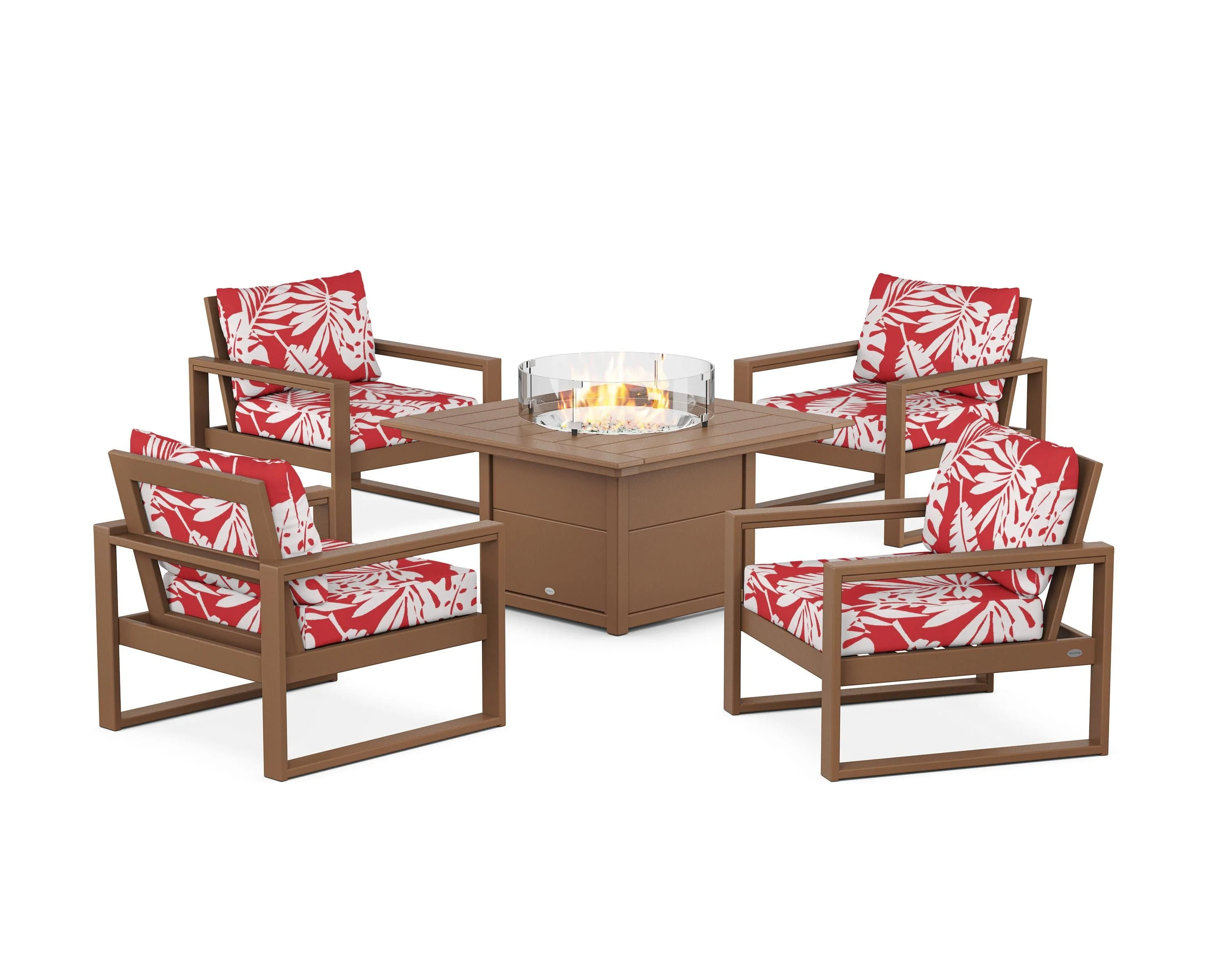 EDGE Sectional 5-Piece Deep Seating Set with Fire Pit Table - Image 51