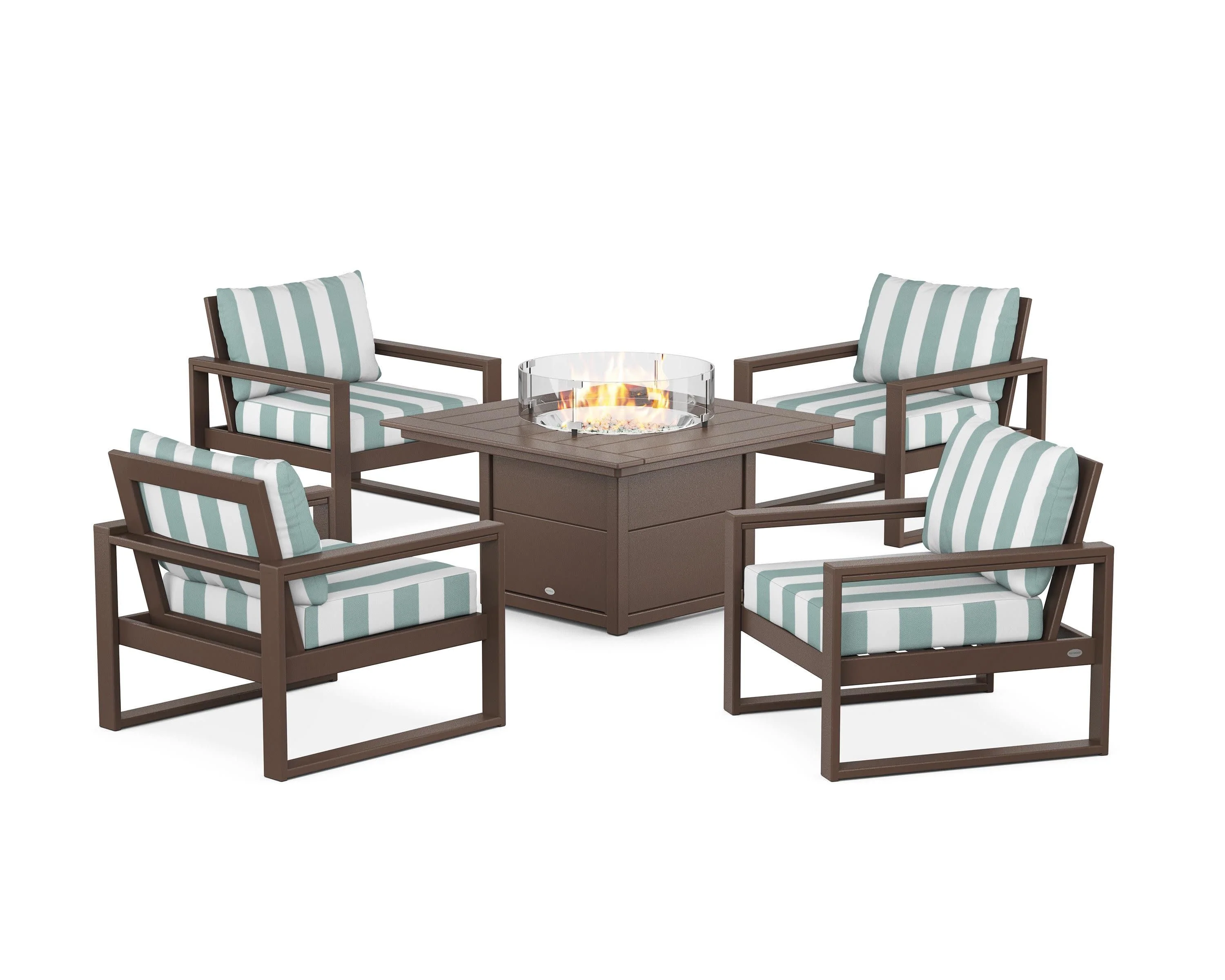 EDGE Sectional 5-Piece Deep Seating Set with Fire Pit Table - Image 7