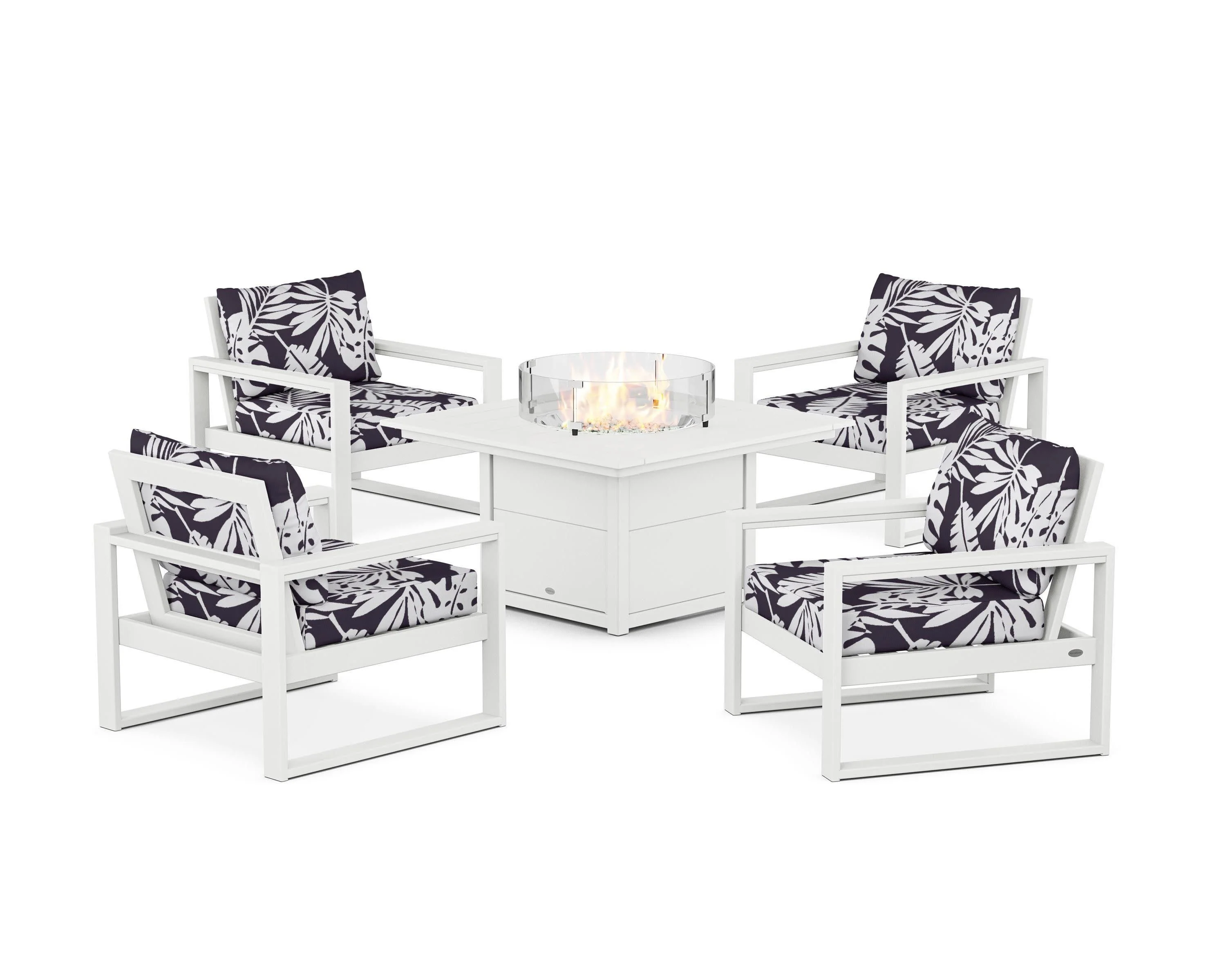 EDGE Sectional 5-Piece Deep Seating Set with Fire Pit Table - Image 73