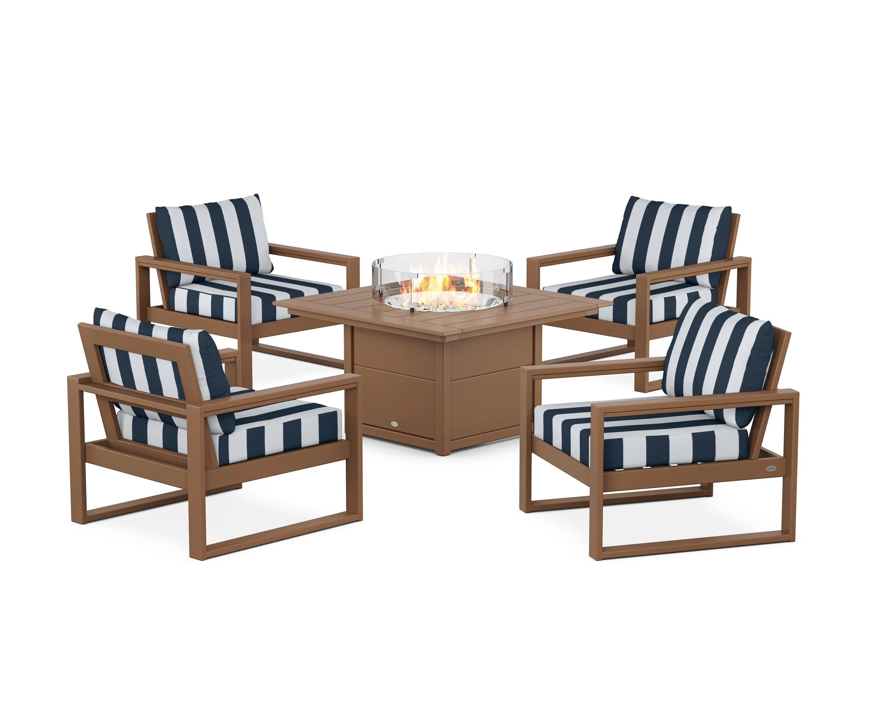 EDGE Sectional 5-Piece Deep Seating Set with Fire Pit Table - Image 92