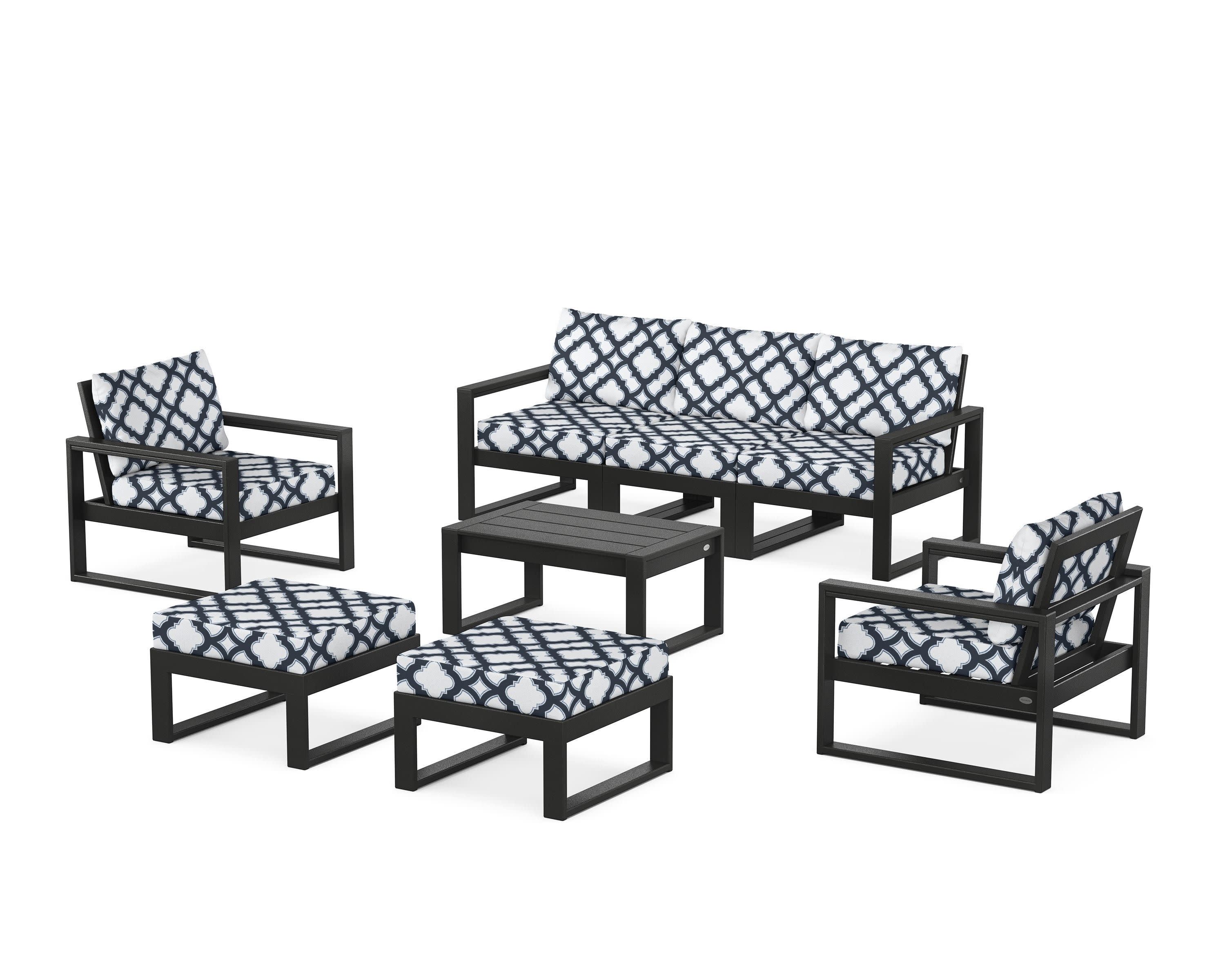 EDGE Sectional 8-Piece Lounge Sofa Set - Image 173
