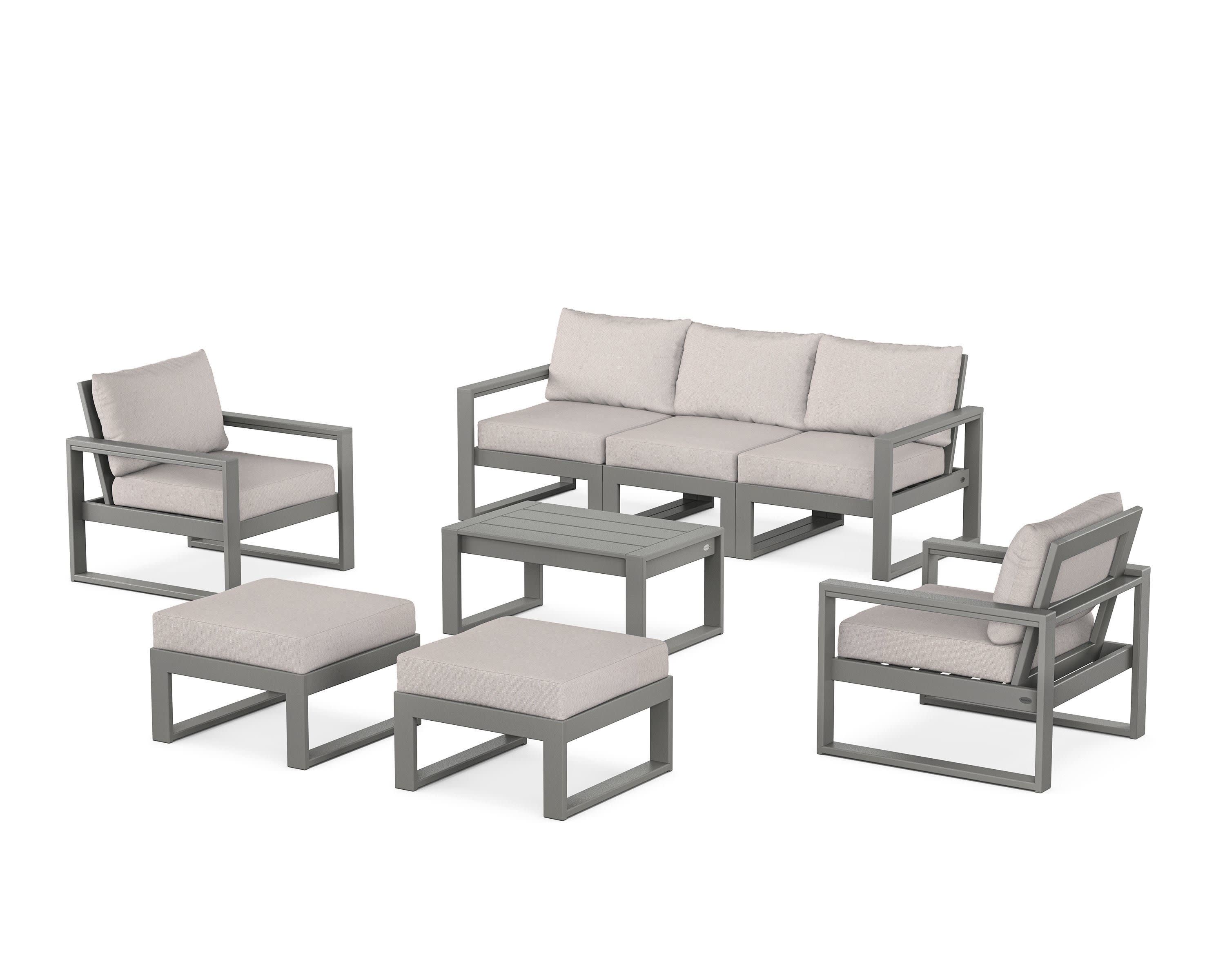EDGE Sectional 8-Piece Lounge Sofa Set - Image 197