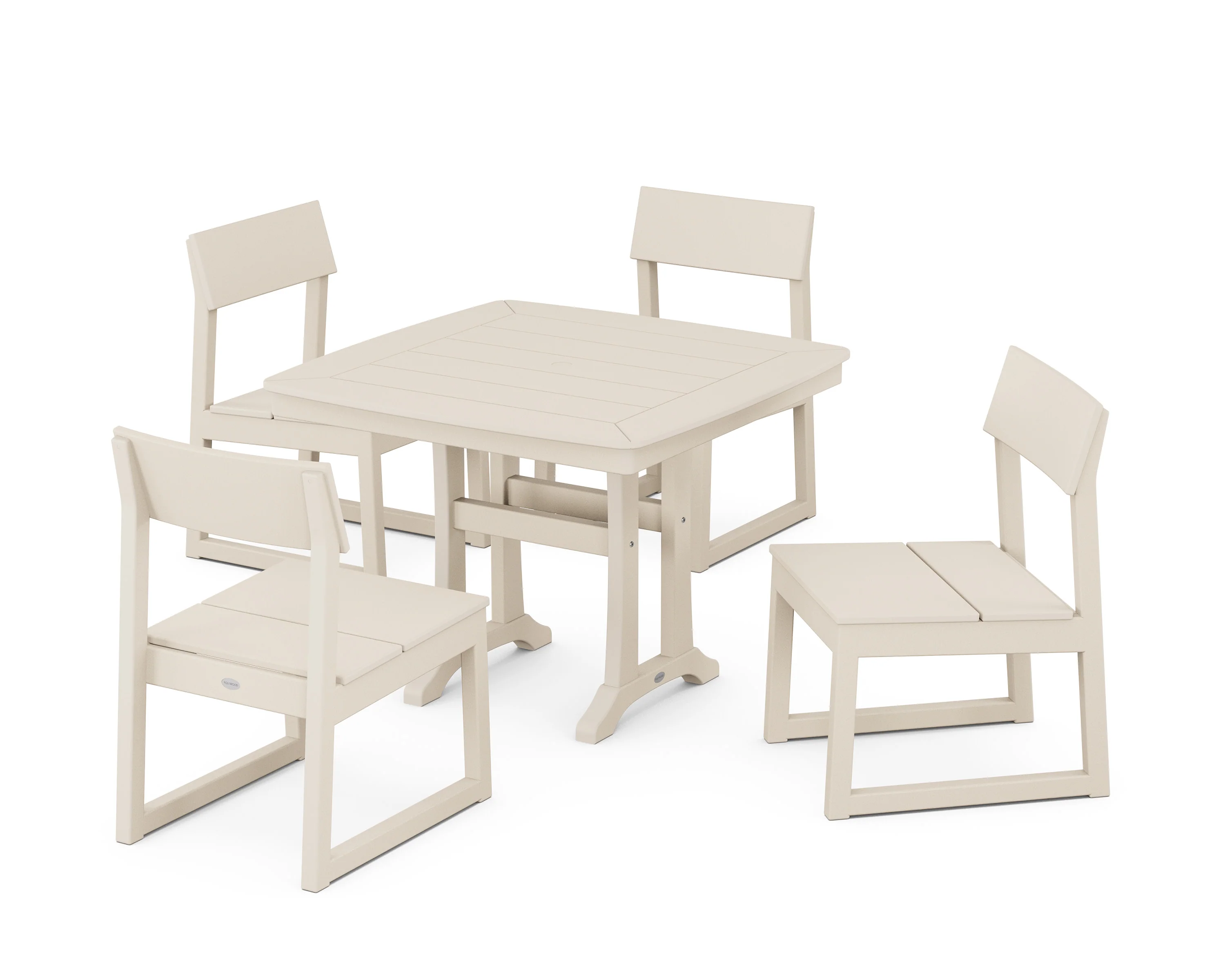 EDGE Side Chair 5-Piece Dining Set with Trestle Legs - Image 10