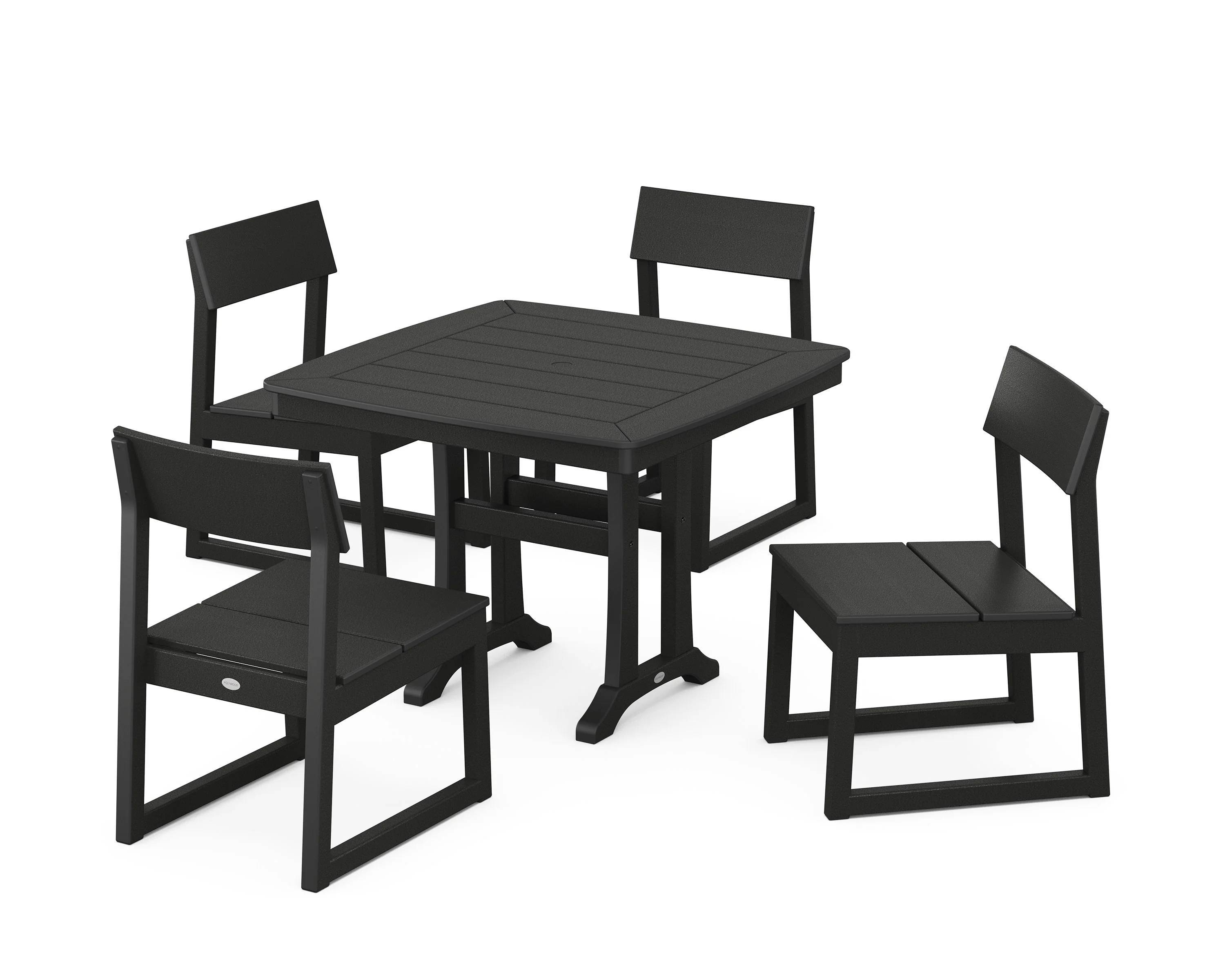 EDGE Side Chair 5-Piece Dining Set with Trestle Legs - Image 4