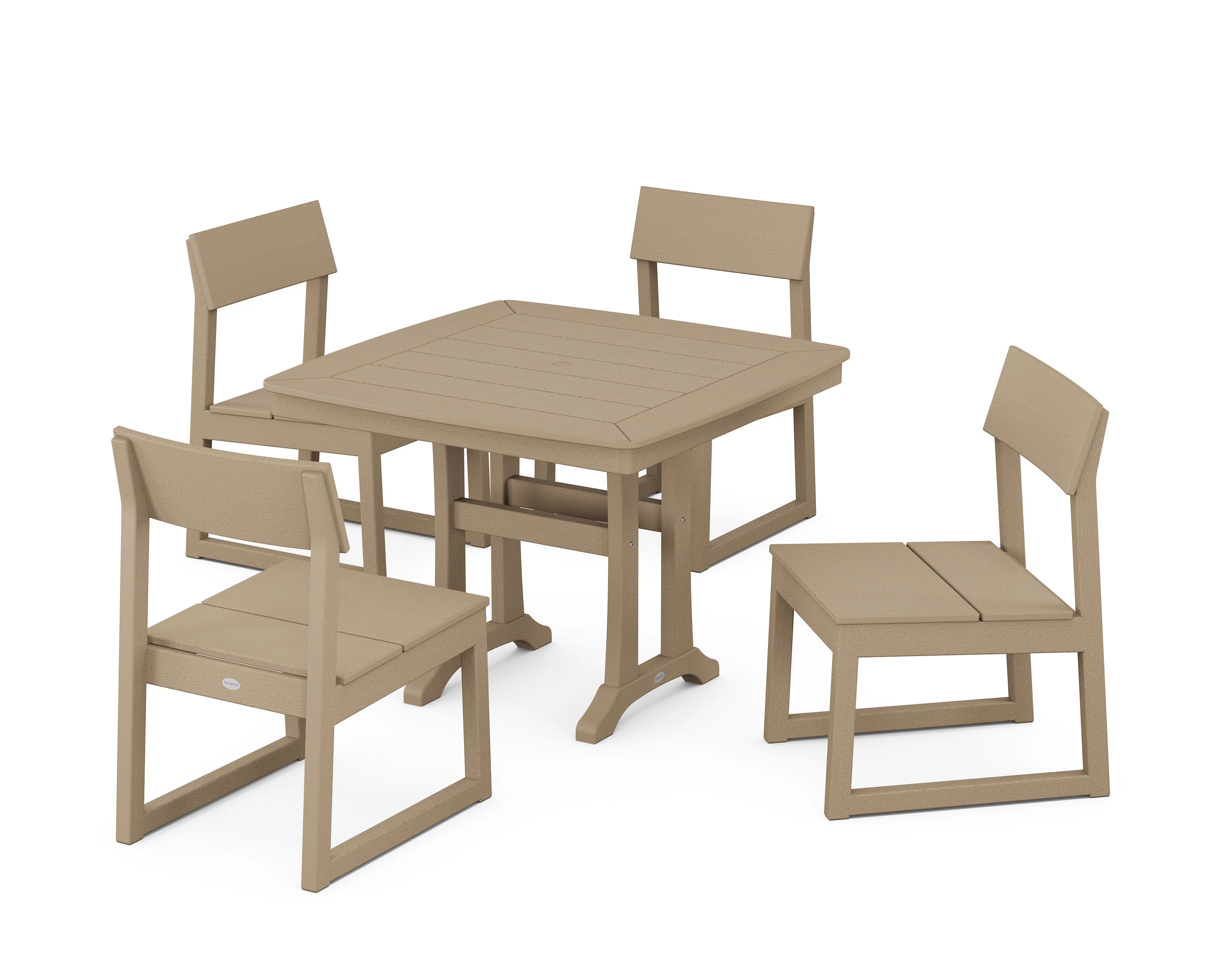 EDGE Side Chair 5-Piece Dining Set with Trestle Legs - Image 6