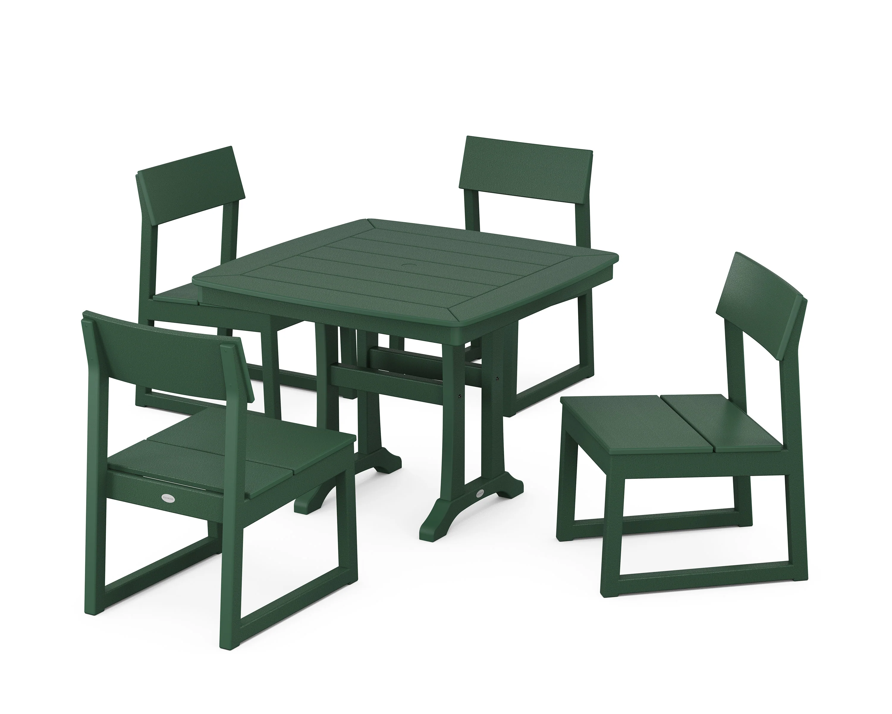 EDGE Side Chair 5-Piece Dining Set with Trestle Legs - Image 7