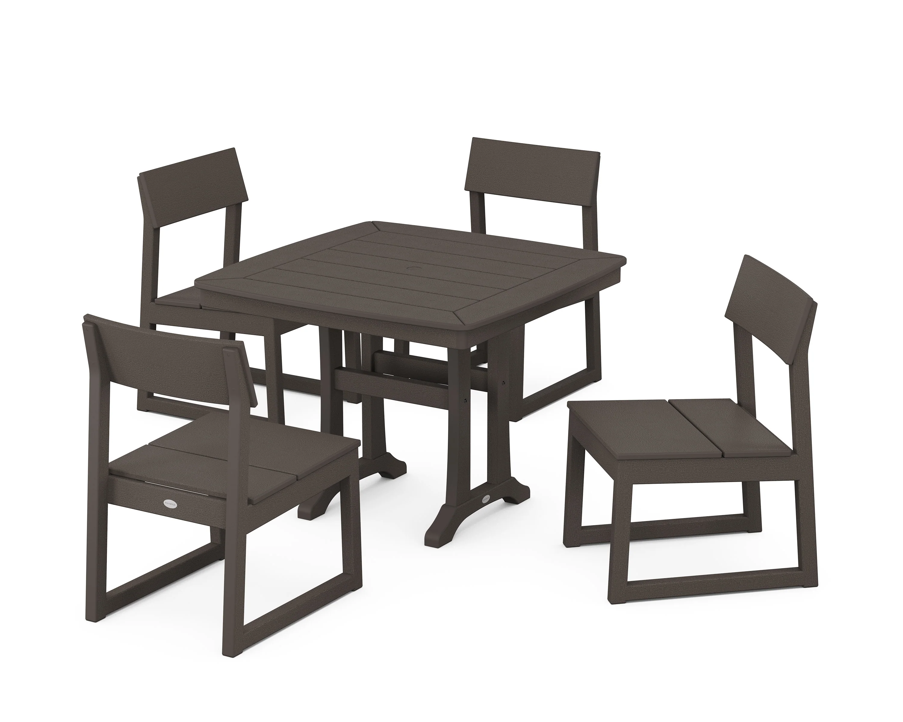 EDGE Side Chair 5-Piece Dining Set with Trestle Legs - Image 9