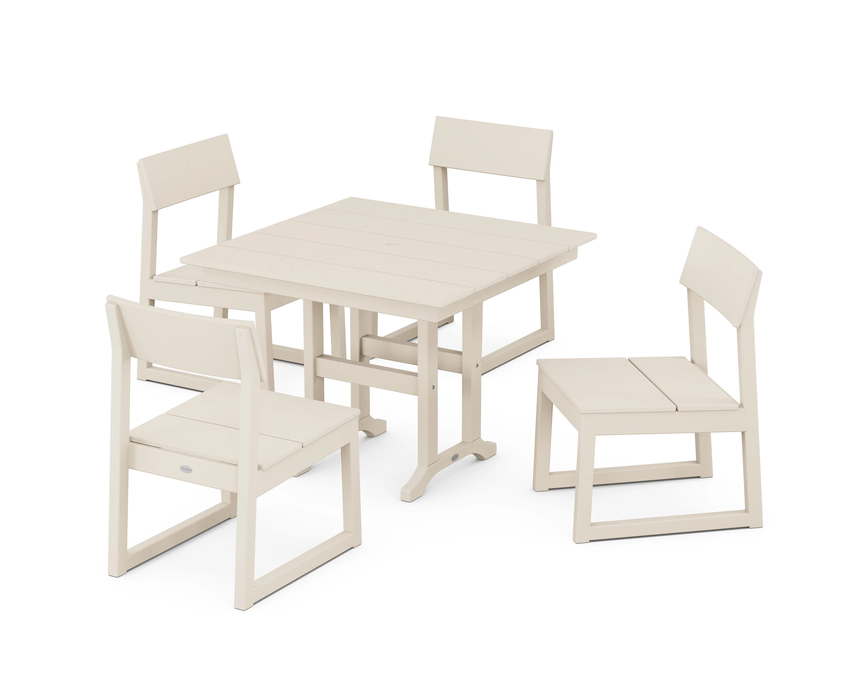 EDGE Side Chair 5-Piece Farmhouse Dining Set - Image 3