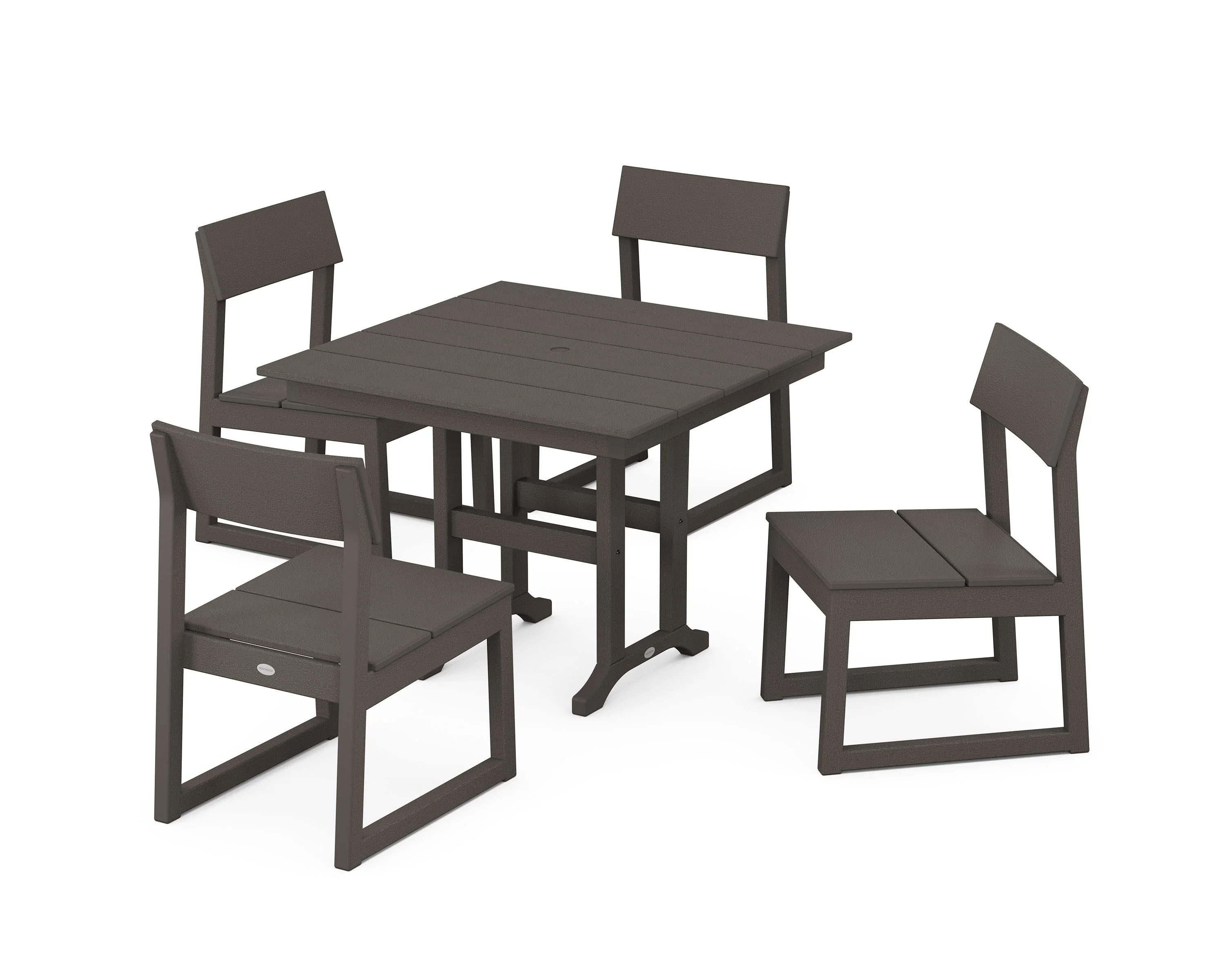 EDGE Side Chair 5-Piece Farmhouse Dining Set - Image 4