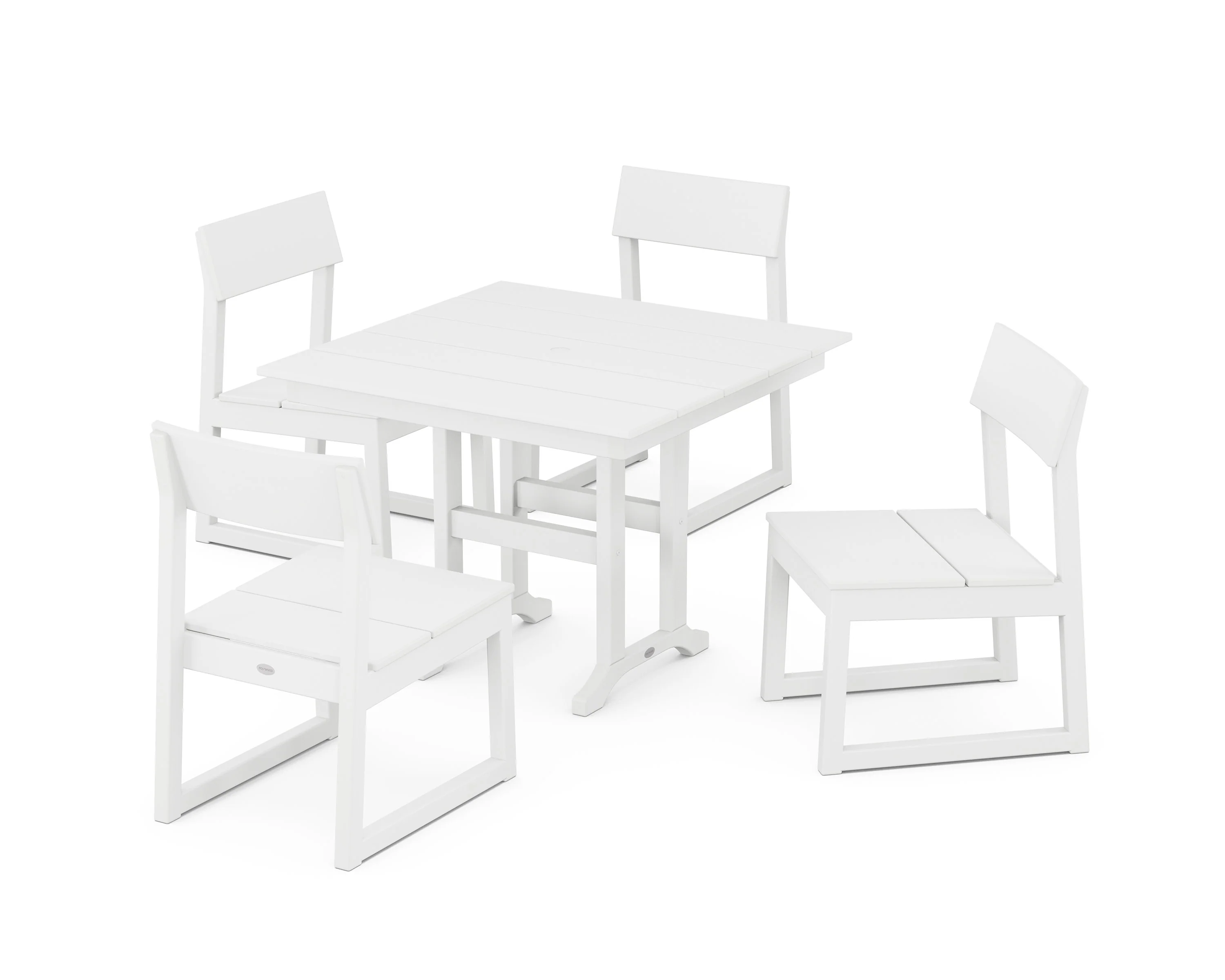 EDGE Side Chair 5-Piece Farmhouse Dining Set - Image 7