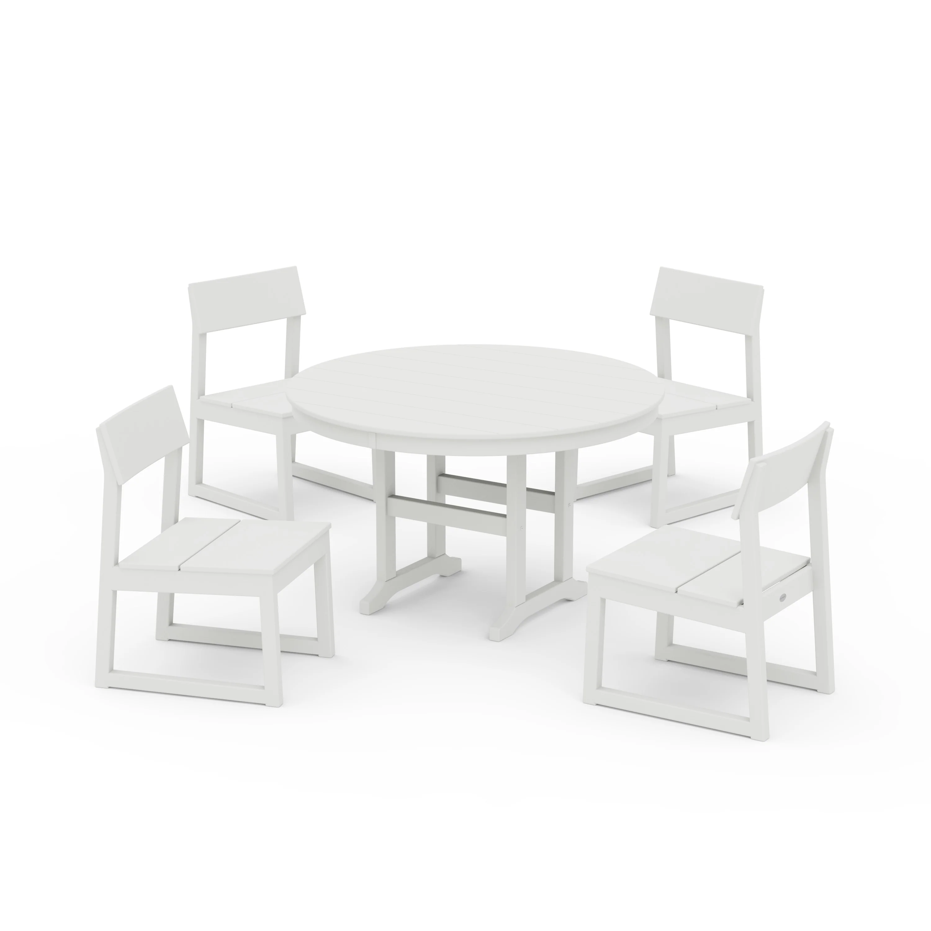EDGE Side Chair 5-Piece Round Farmhouse Dining Set - Image 10