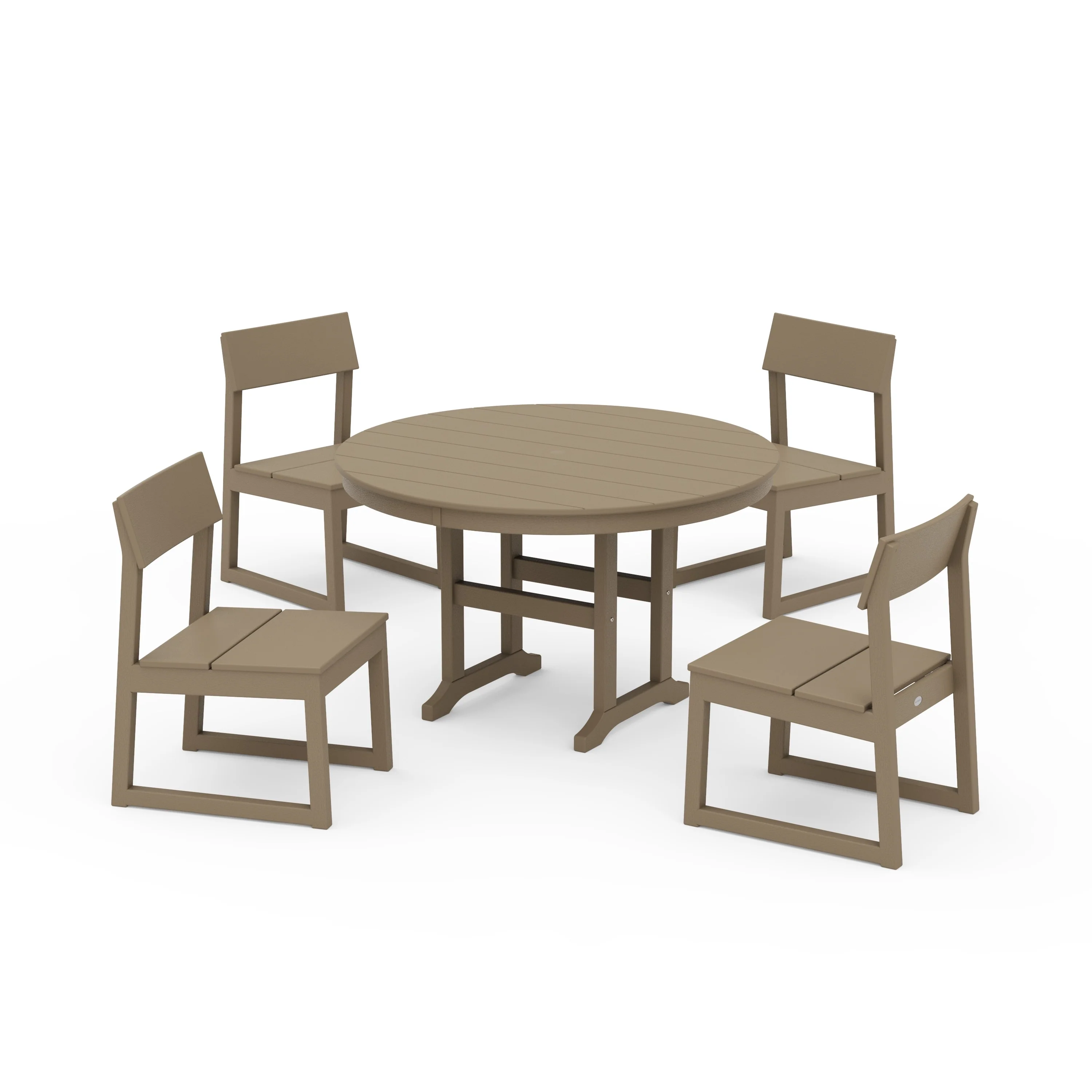 EDGE Side Chair 5-Piece Round Farmhouse Dining Set - Image 11