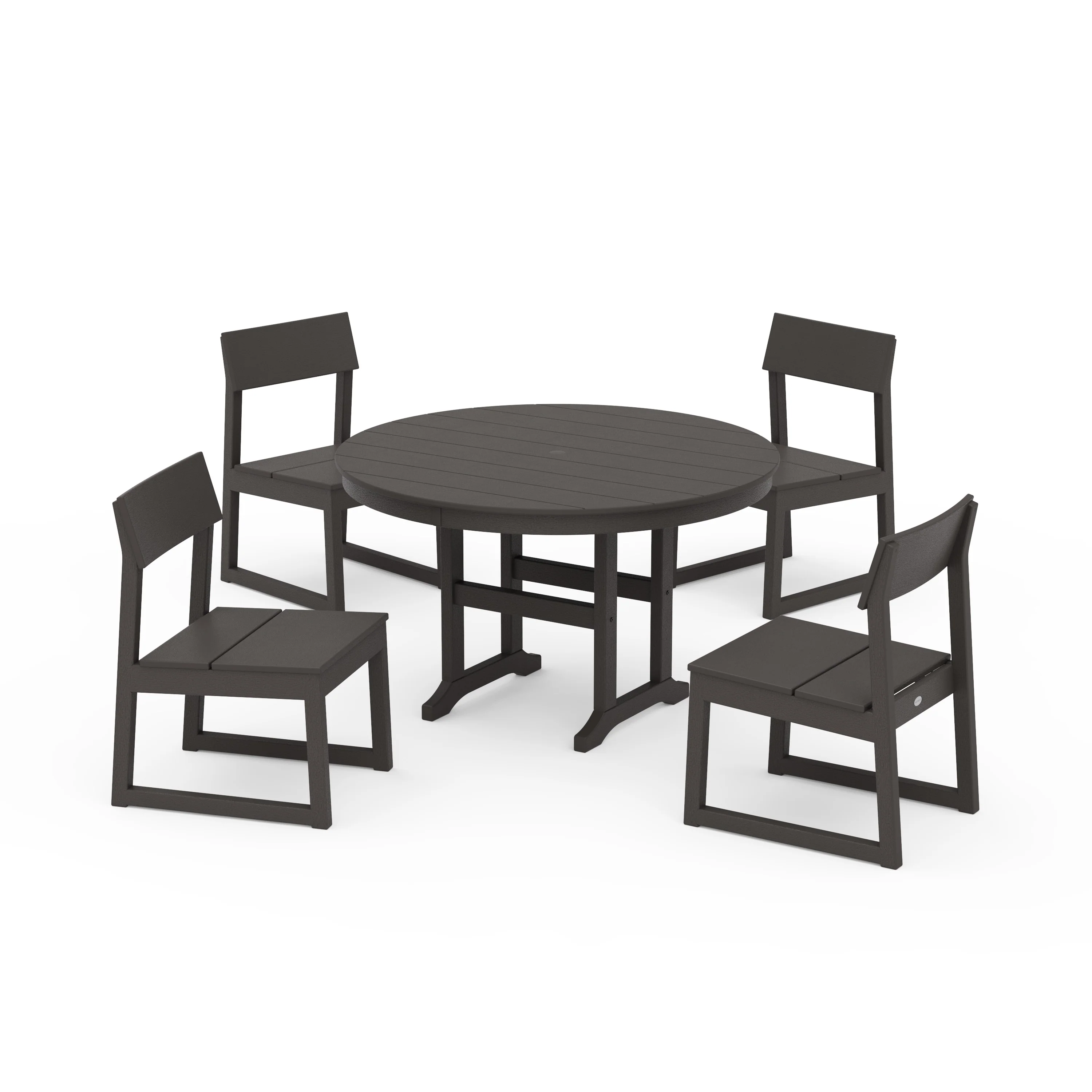 EDGE Side Chair 5-Piece Round Farmhouse Dining Set - Image 12