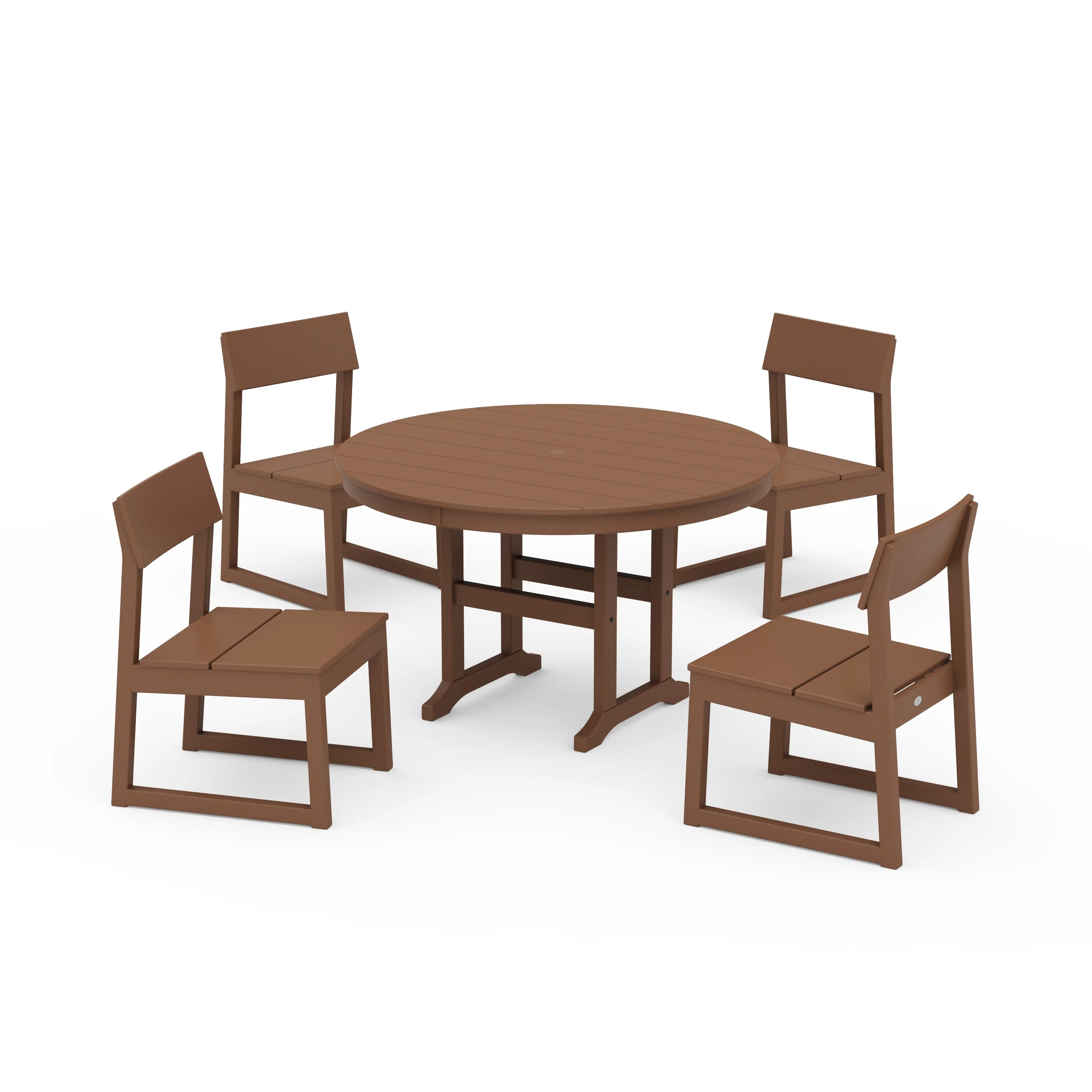 EDGE Side Chair 5-Piece Round Farmhouse Dining Set - Image 6