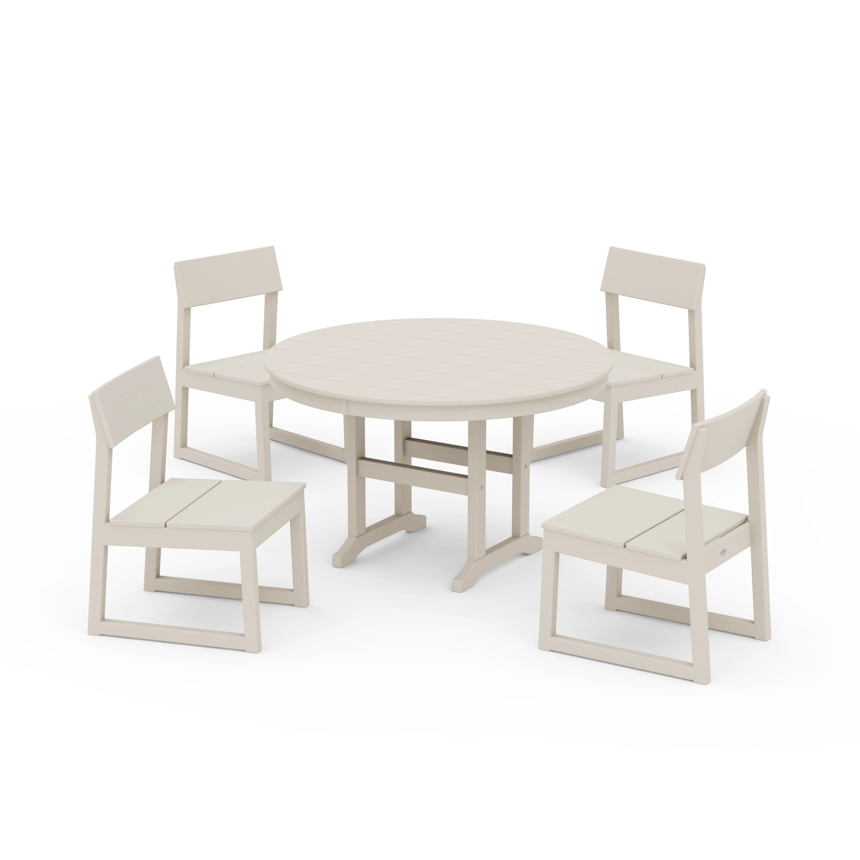 EDGE Side Chair 5-Piece Round Farmhouse Dining Set - Image 8