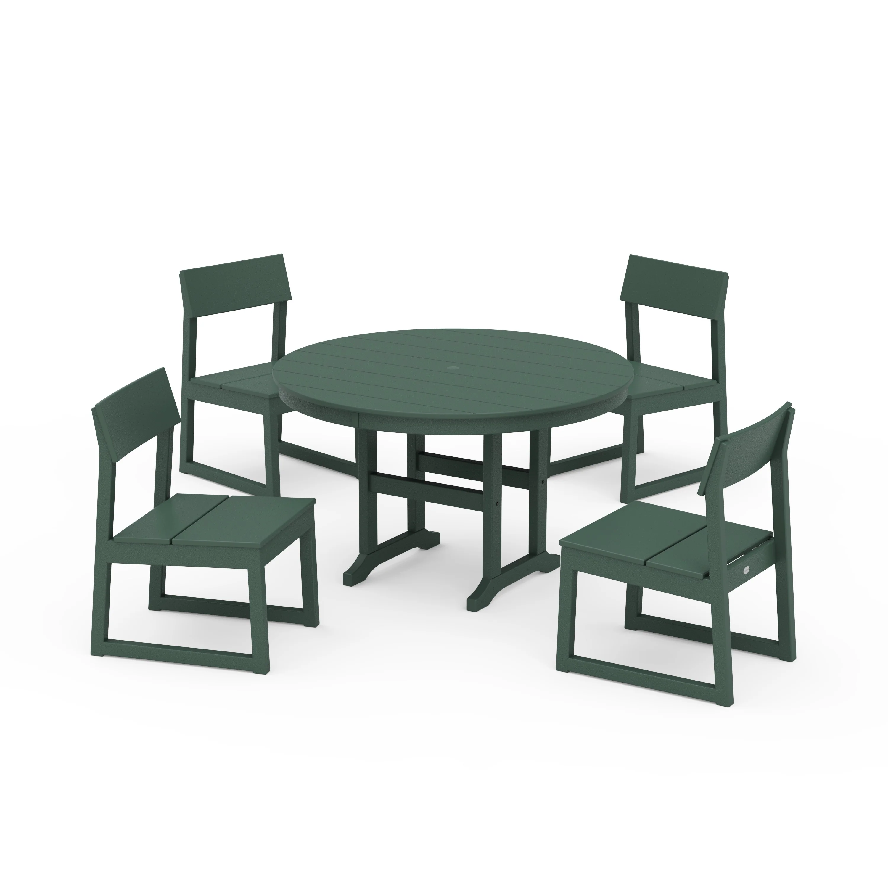 EDGE Side Chair 5-Piece Round Farmhouse Dining Set - Image 9