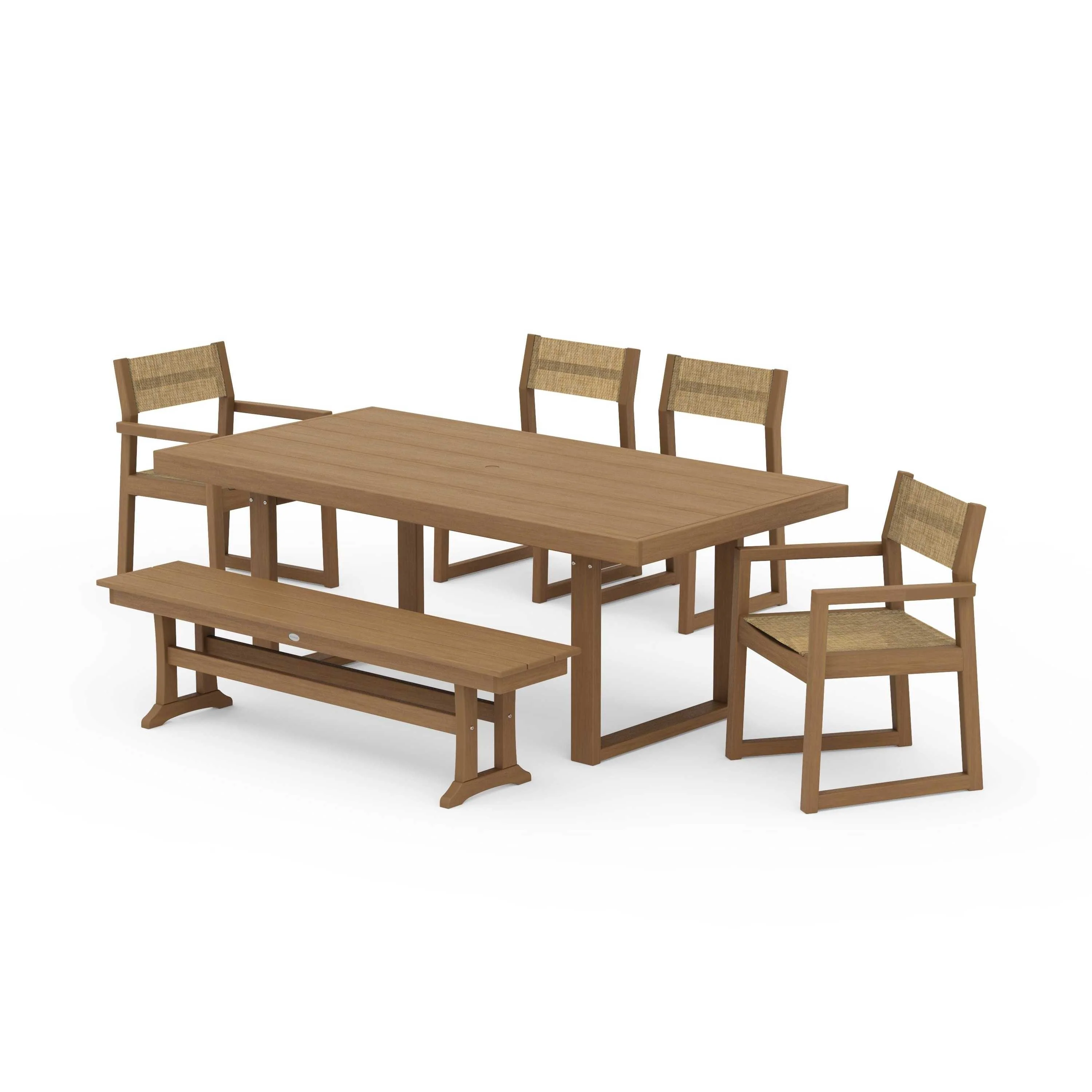 EDGE Sling 6-Piece Dining Set with Bench - Image 126