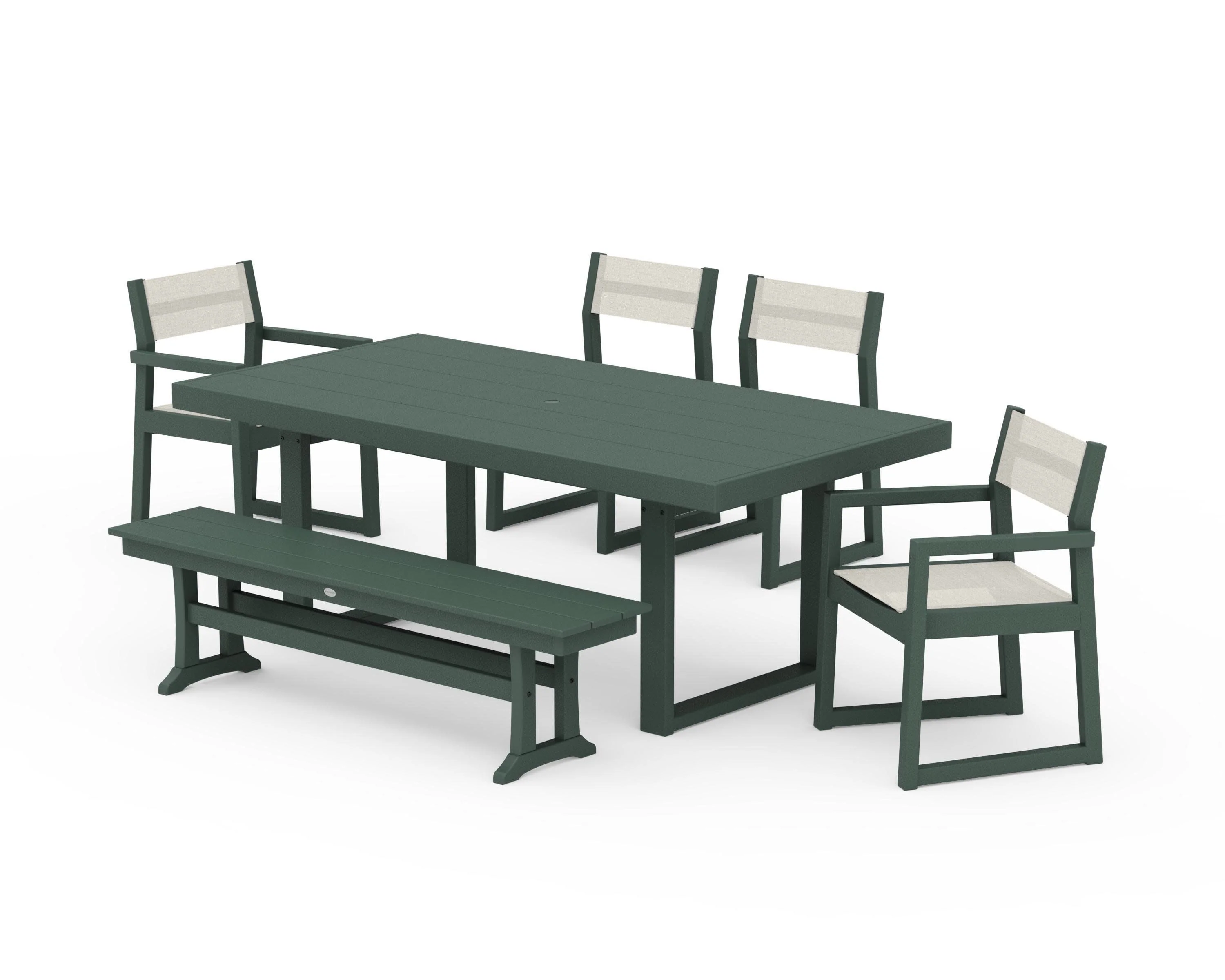 EDGE Sling 6-Piece Dining Set with Bench - Image 30