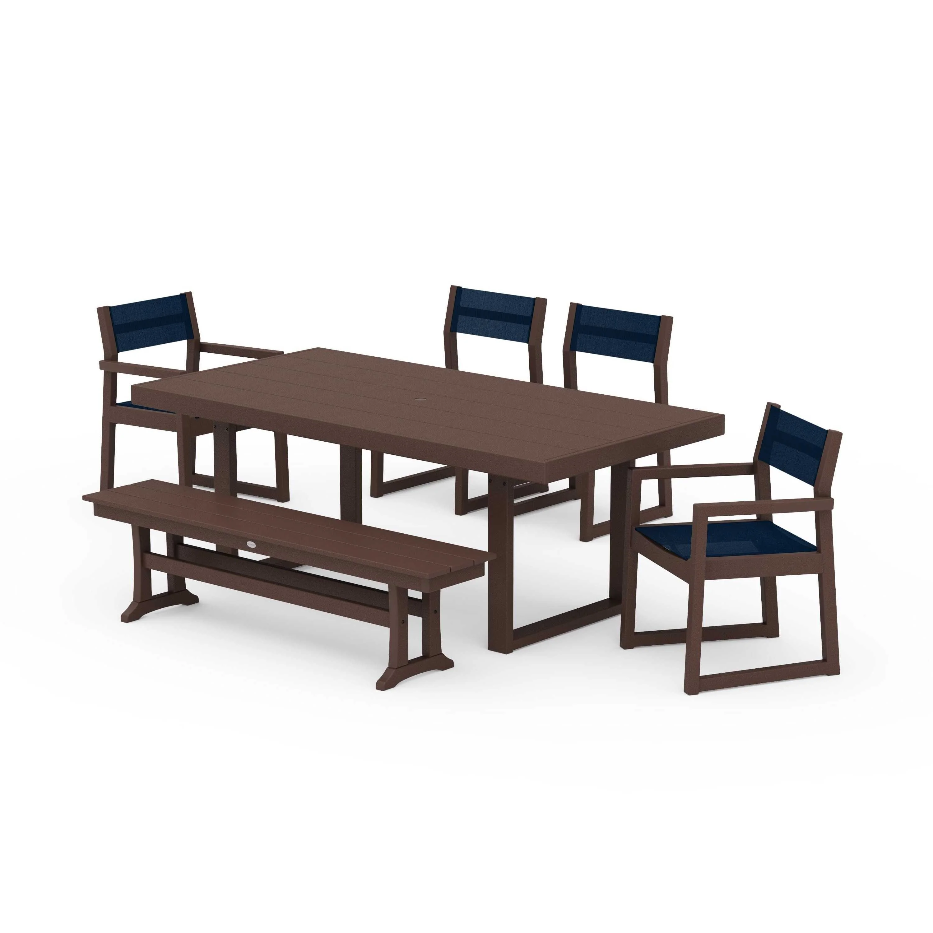EDGE Sling 6-Piece Dining Set with Bench - Image 93