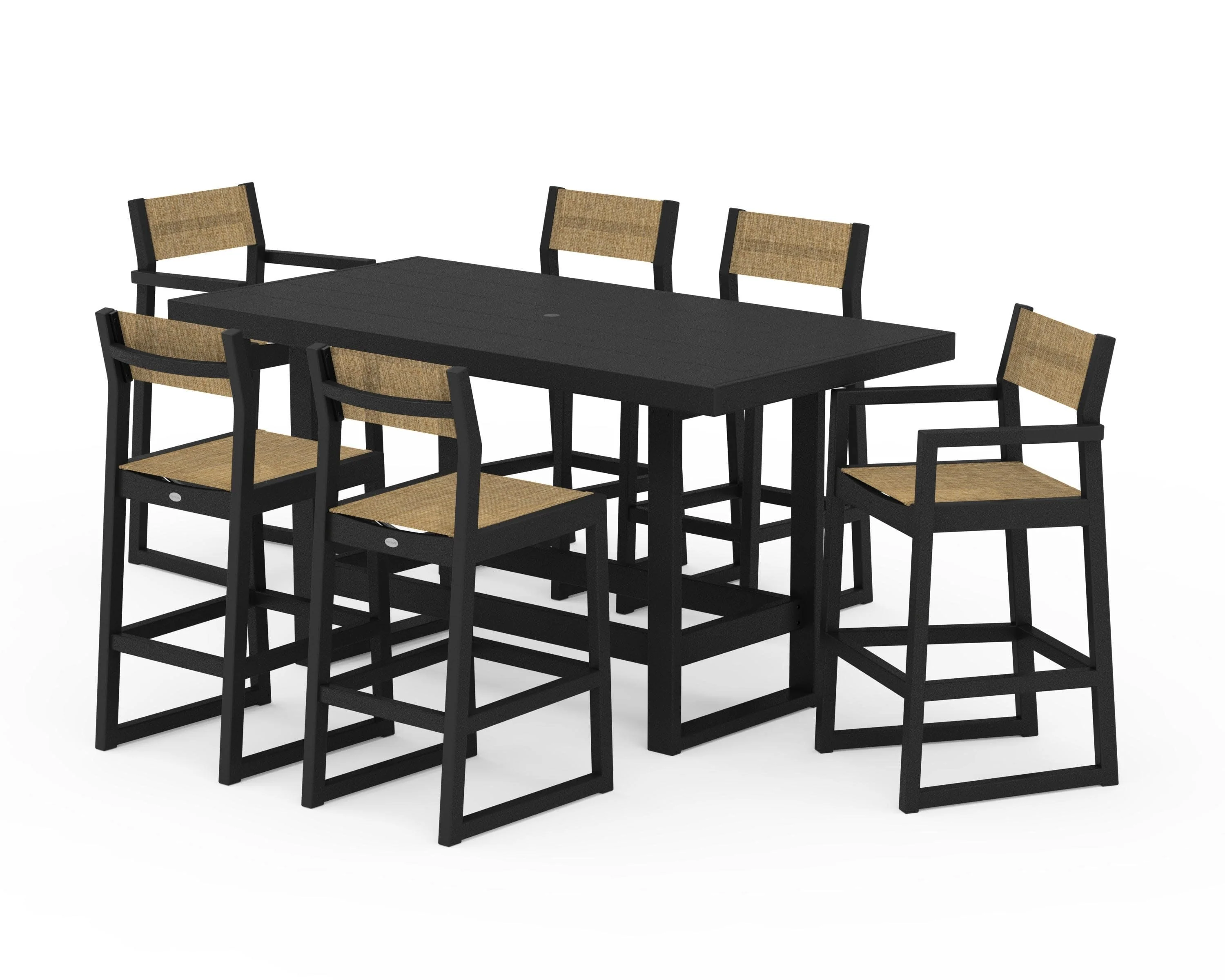 EDGE Sling 7-Piece Bar Table Set - Image 6