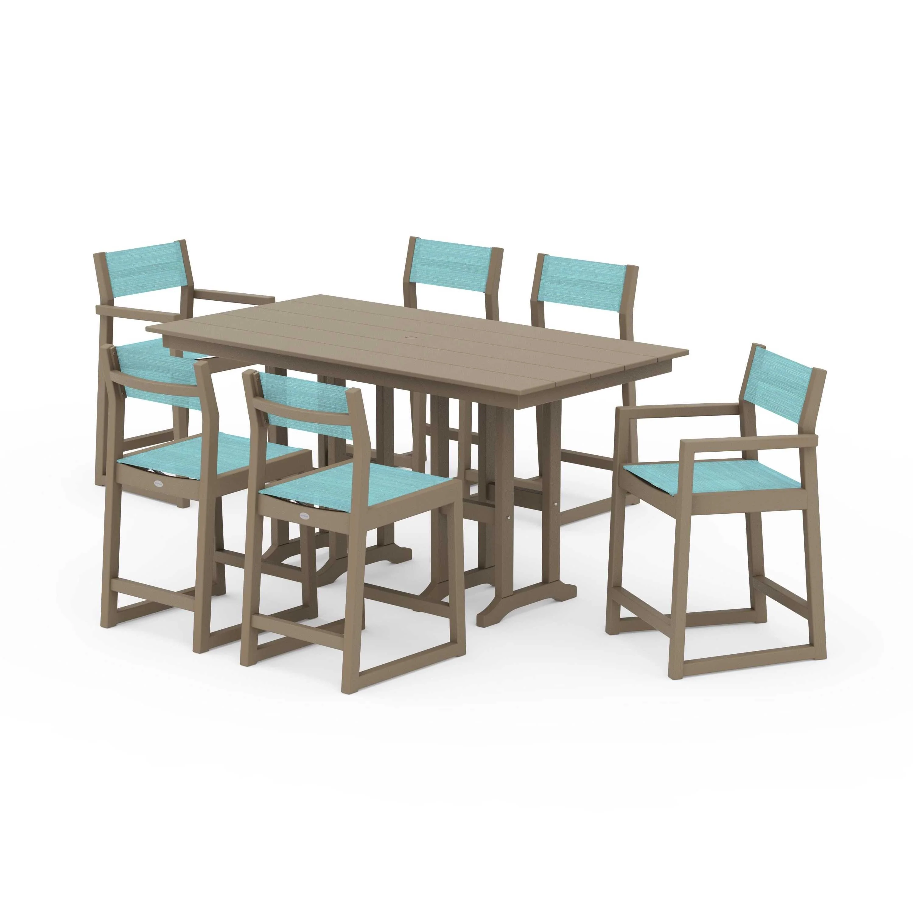 EDGE Sling 7-Piece Farmhouse Counter Set - Image 128