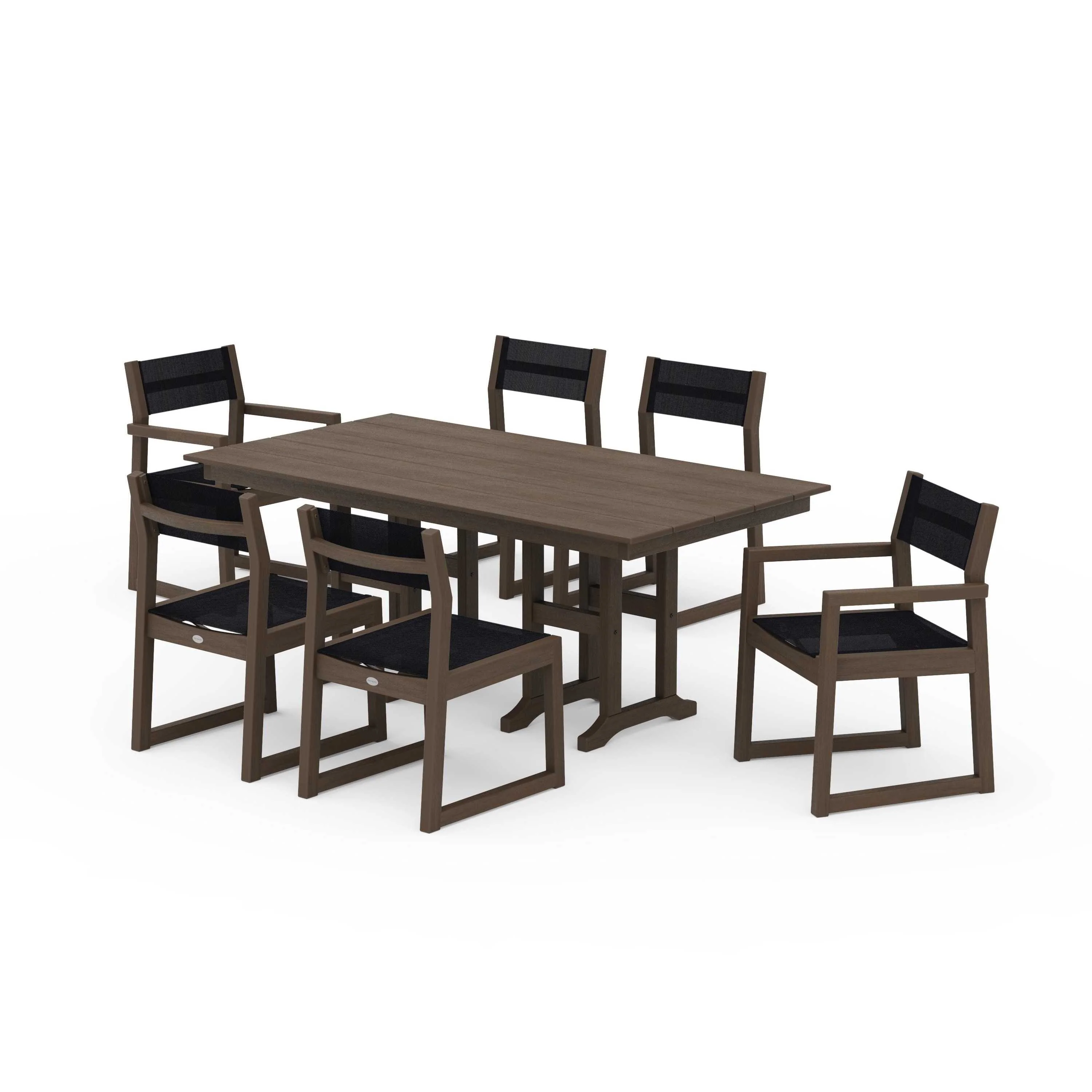 EDGE Sling 7-Piece Farmhouse Dining Set - Image 122