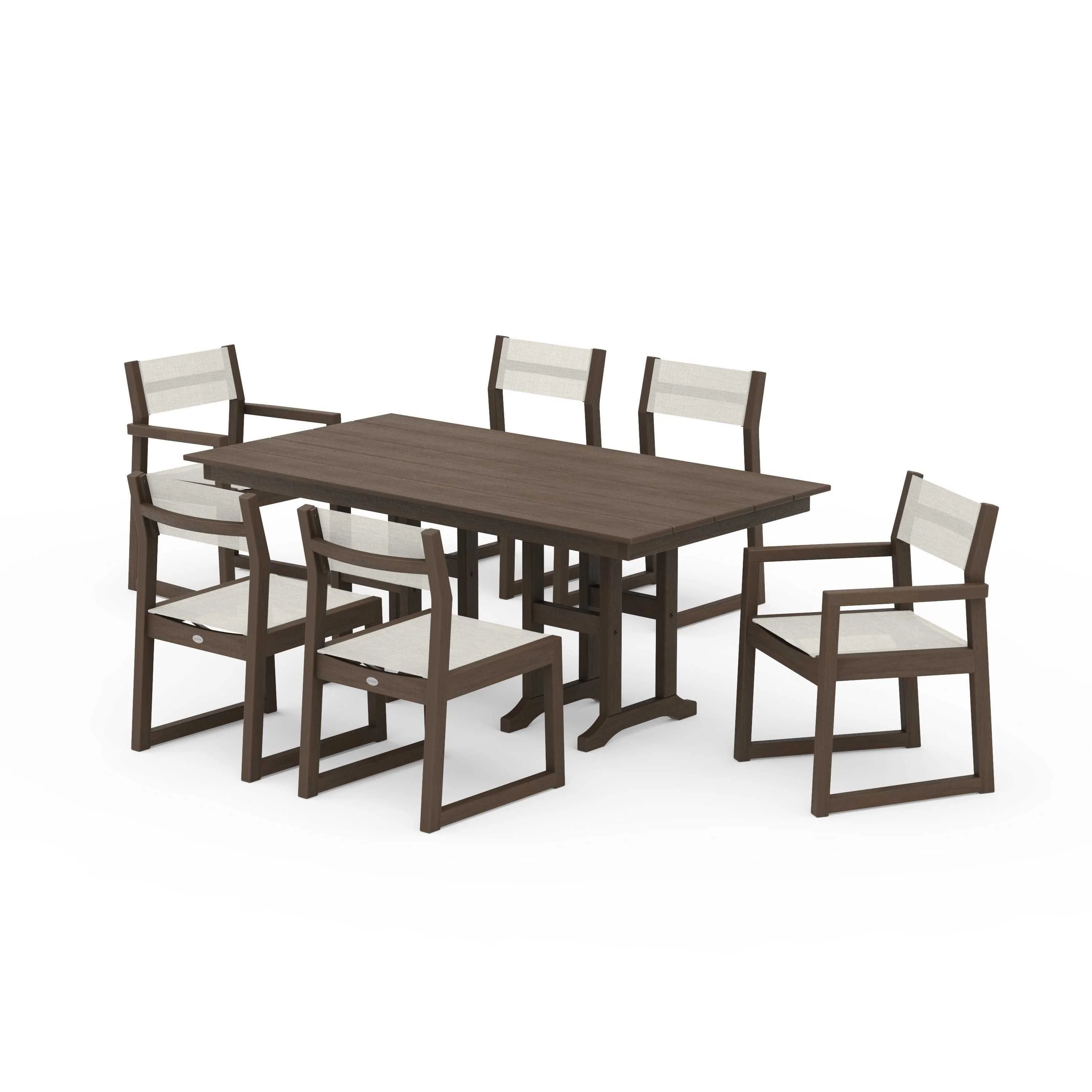 EDGE Sling 7-Piece Farmhouse Dining Set - Image 123
